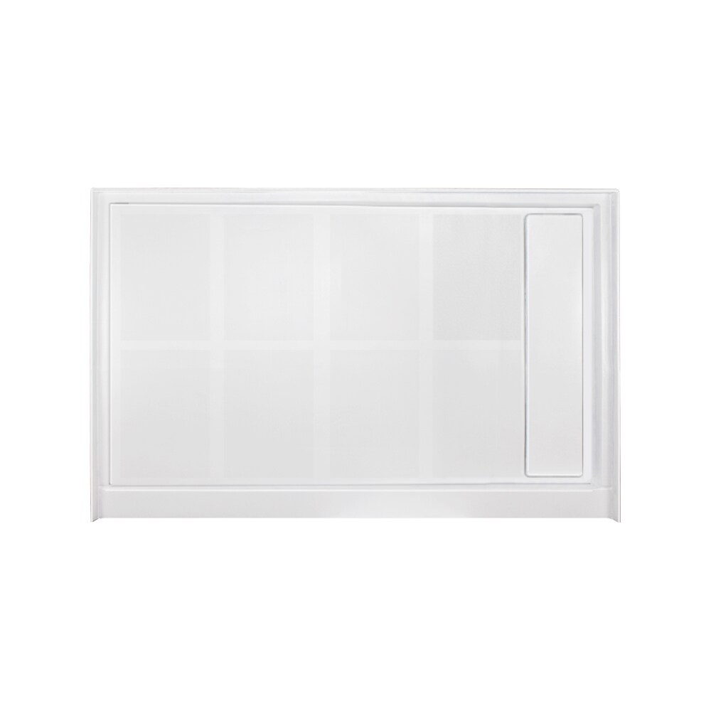 Transolid Linear 36-in W X 48-in L X 4-in H White Single Threshold 