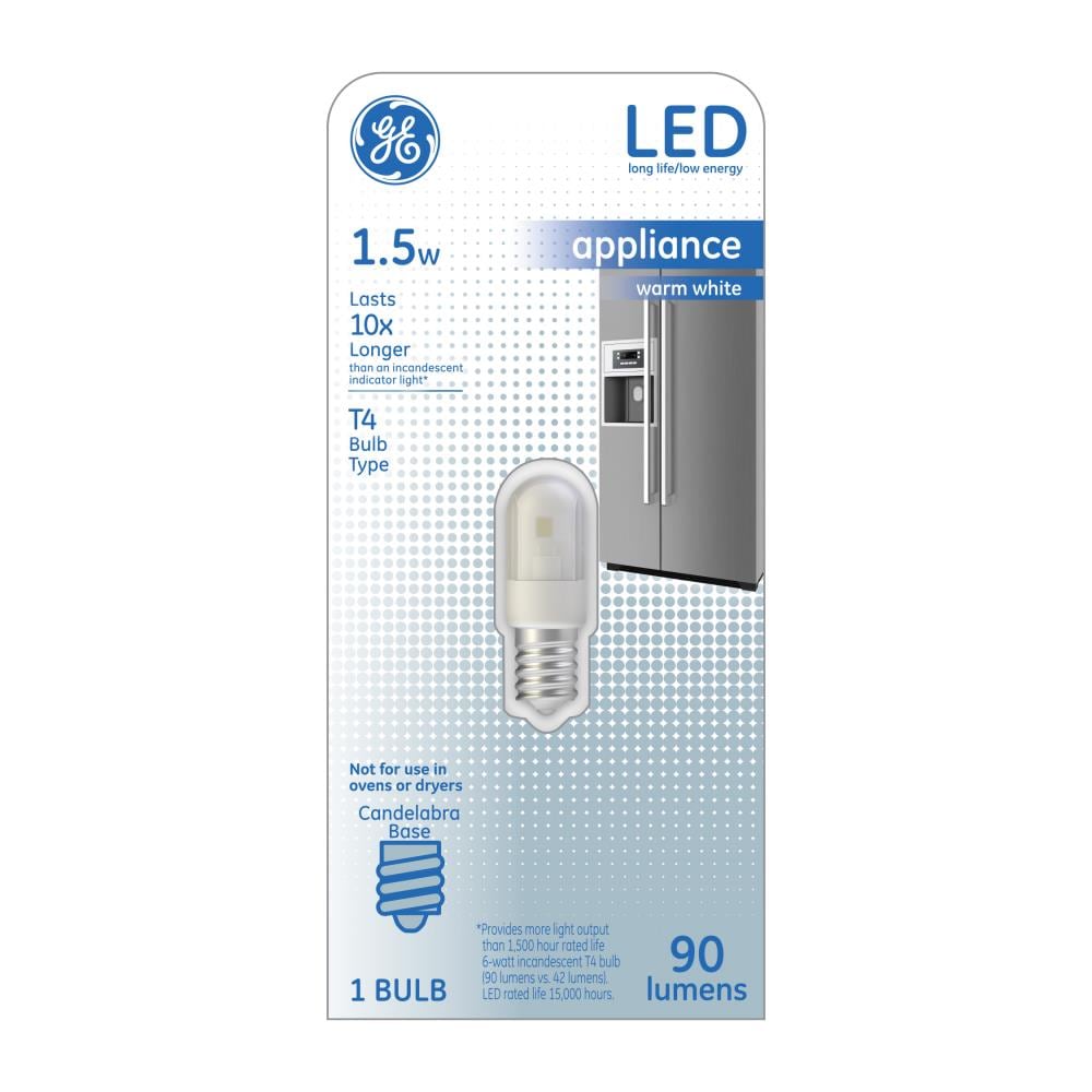 GE 93104415 LED Refrigerator Light Bulb, 4.5 Watts, Size: Medium
