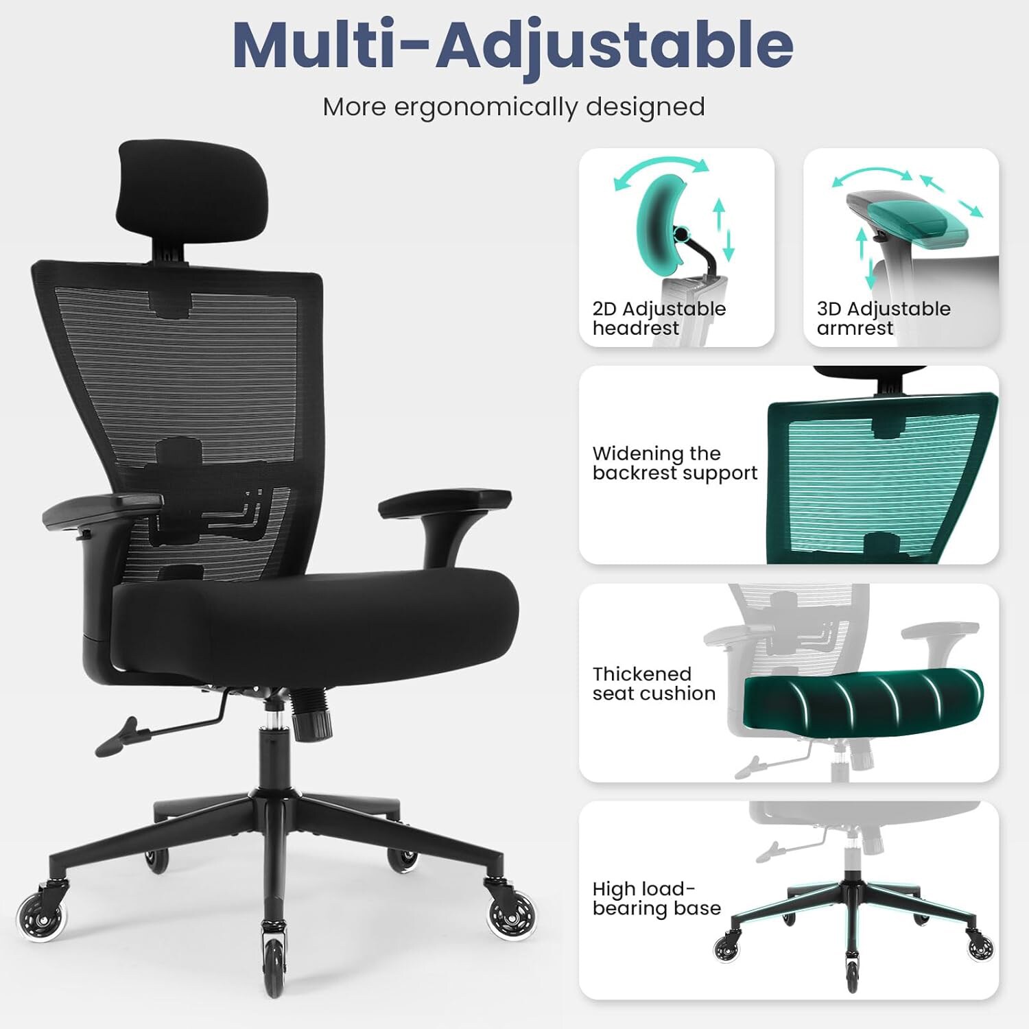 Mondawe MO-HW65402BK-2 Office-Chairs - View #7