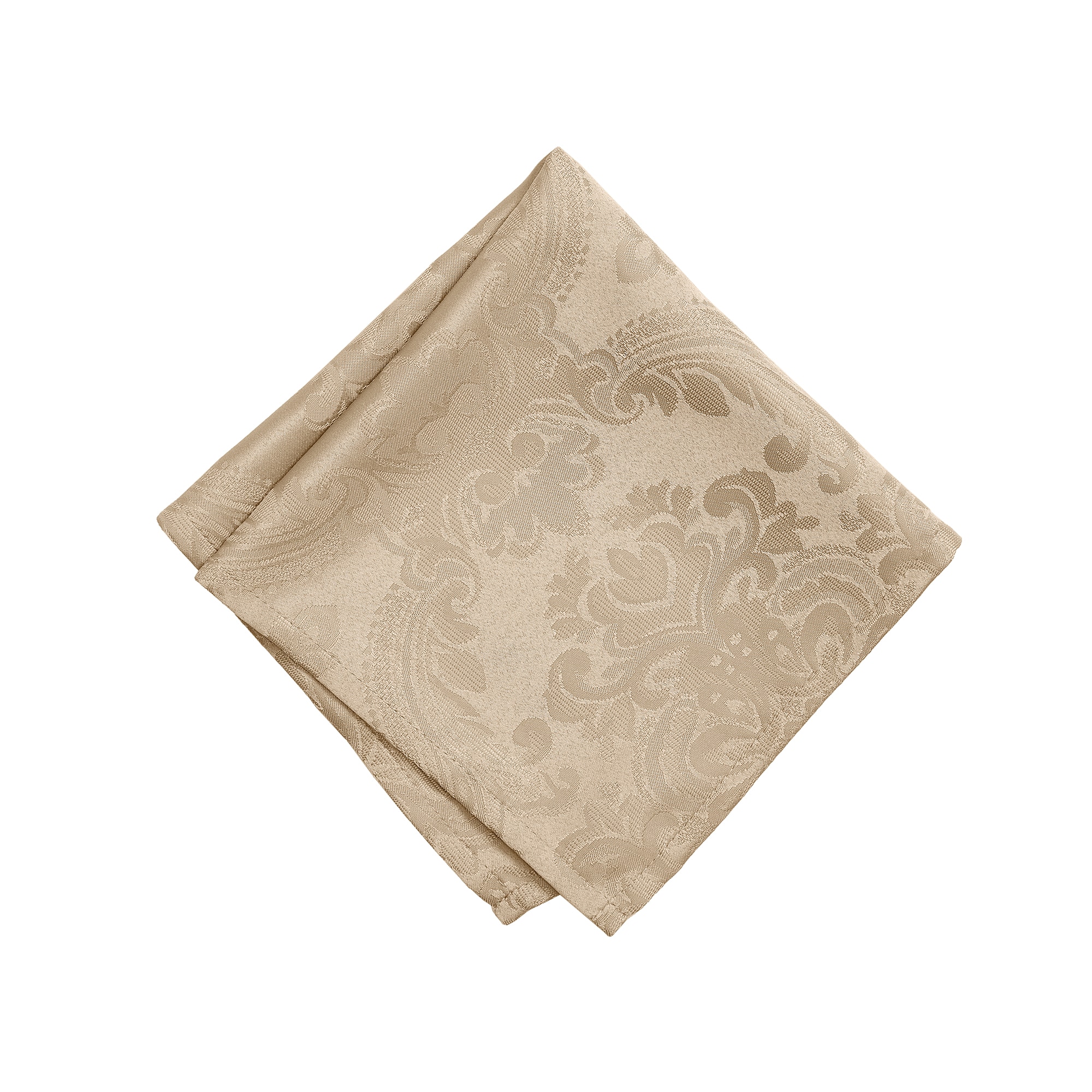 Taupe Jacquard Damask Table Napkins Set of 4