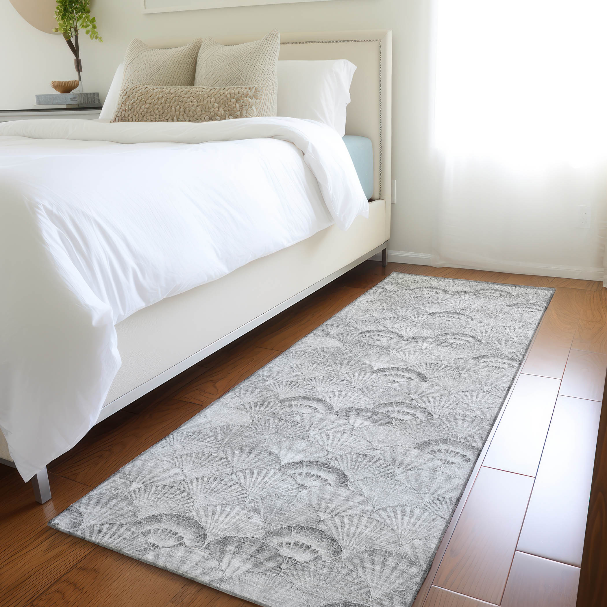Addison Rugs AMF181GY2X8 Mayfield AMF181GY 2 x 7 (ft) Loomed Polyester Gray Rectangular Indoor Geometric Machine washable Area rug