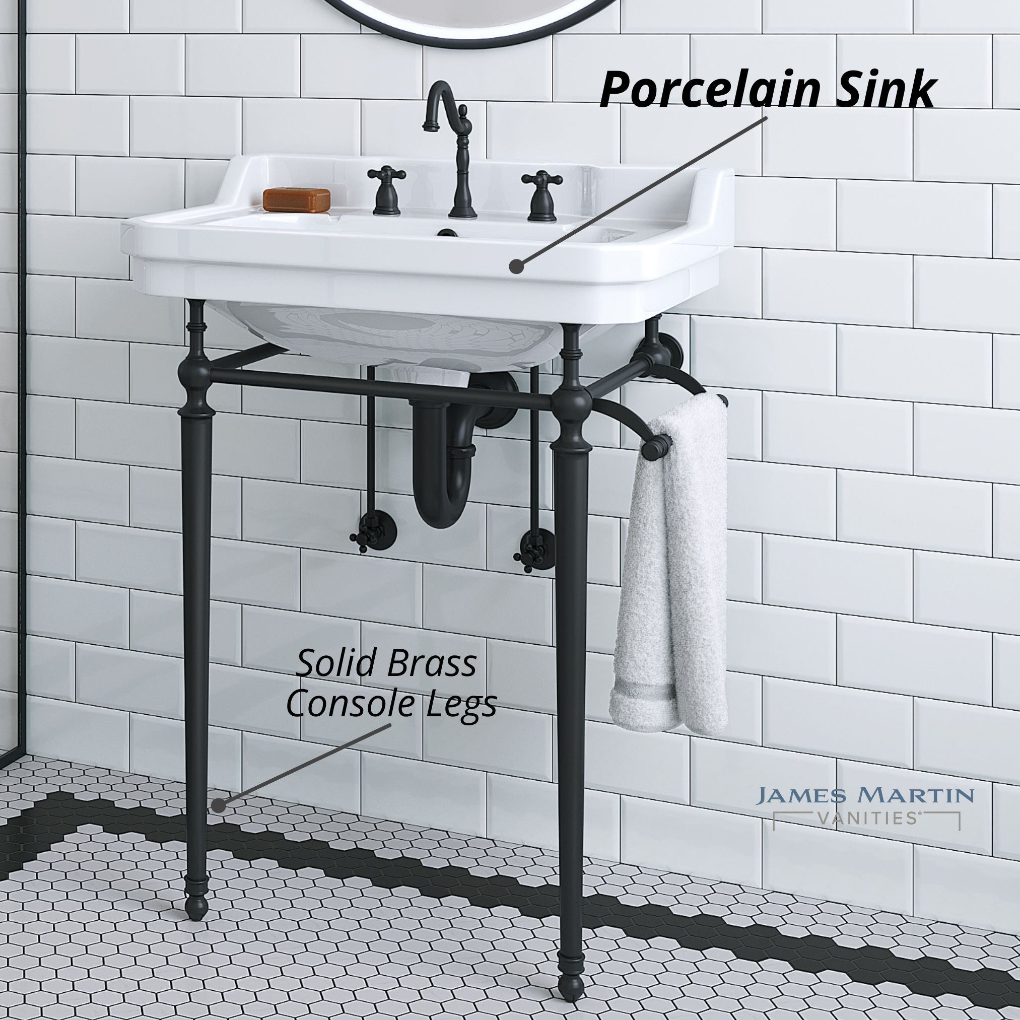 James Martin Vanities 318V24MBKCRM Bath-Sink - View #8