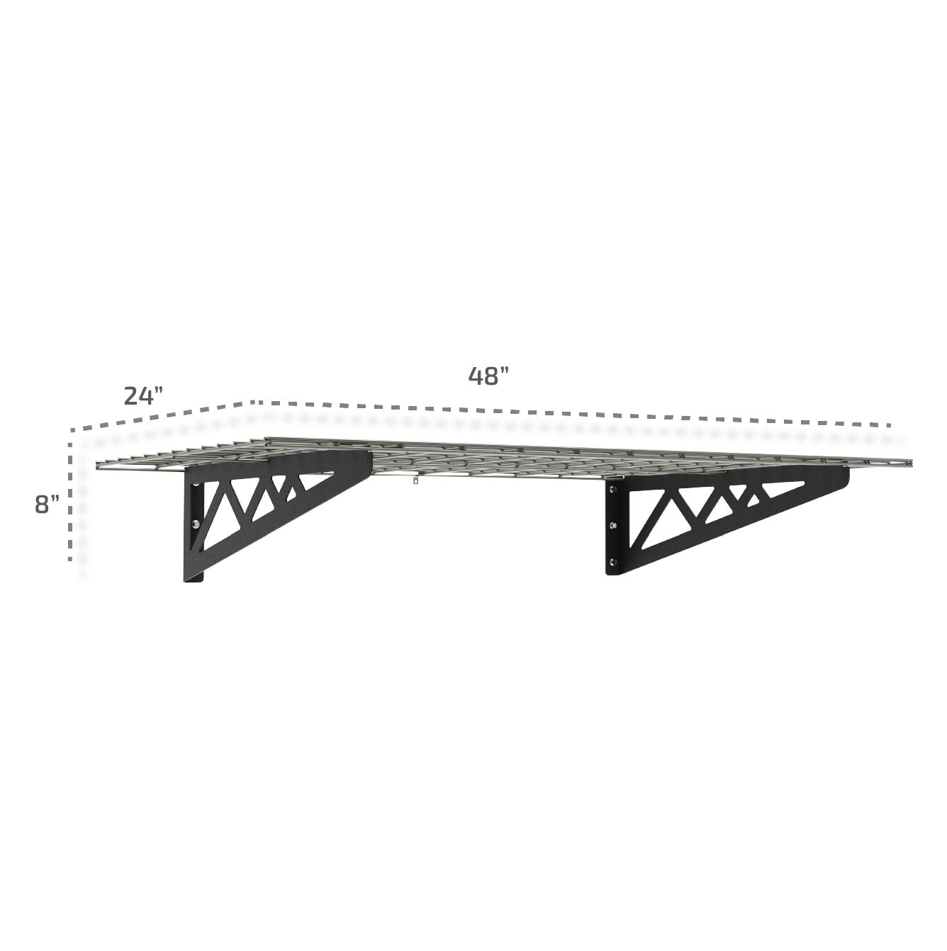 SafeRacks SR-WS1 24X48-H-LWS Wall-Mounted-Shelving - View #7