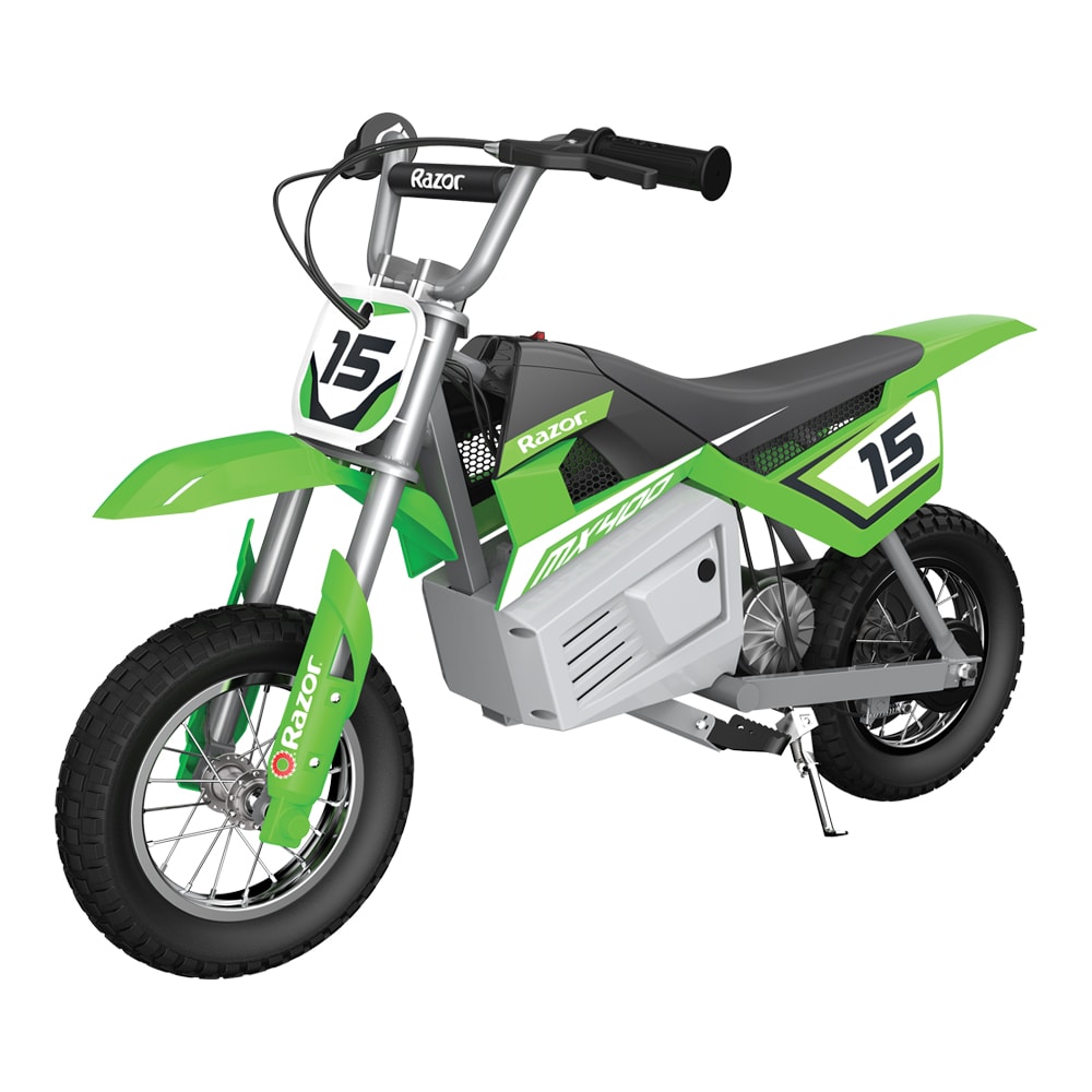 MX400 Dirt Rocket 24V Electric Toy Motocross Motorcycle Dirt Bike, Green | - Razor 53655
