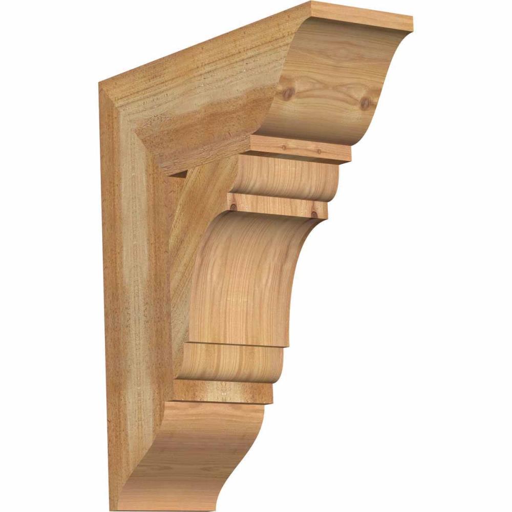 Ekena Millwork BKT06X18X22OLY01RWR Olympic traditional rough sawn 6-in x 18-in x 22-in Western red cedar Brown Wood Standard bracket