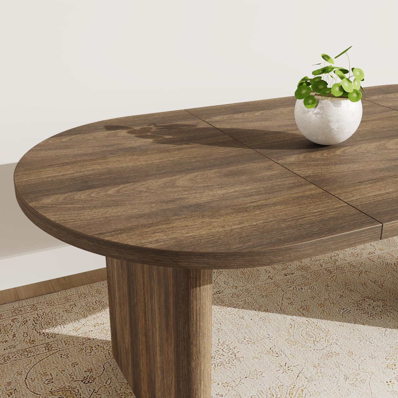 Qeetex 70.8 Inch Oval Dining Table for 6-8 People Long Large Kitchen ...