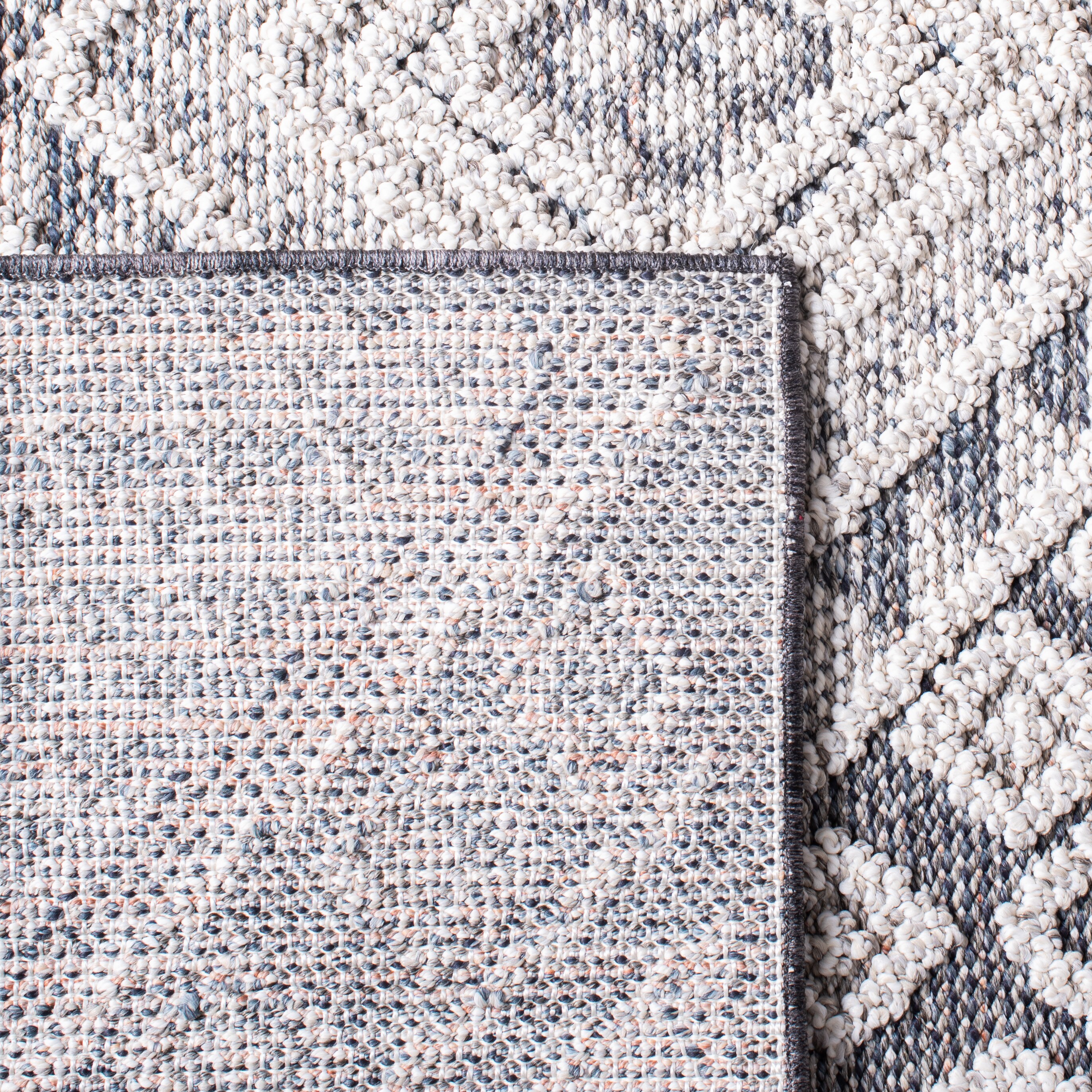 Elegant Gray Synthetic 8' x 10' Non-Slip Rectangular Area Rug