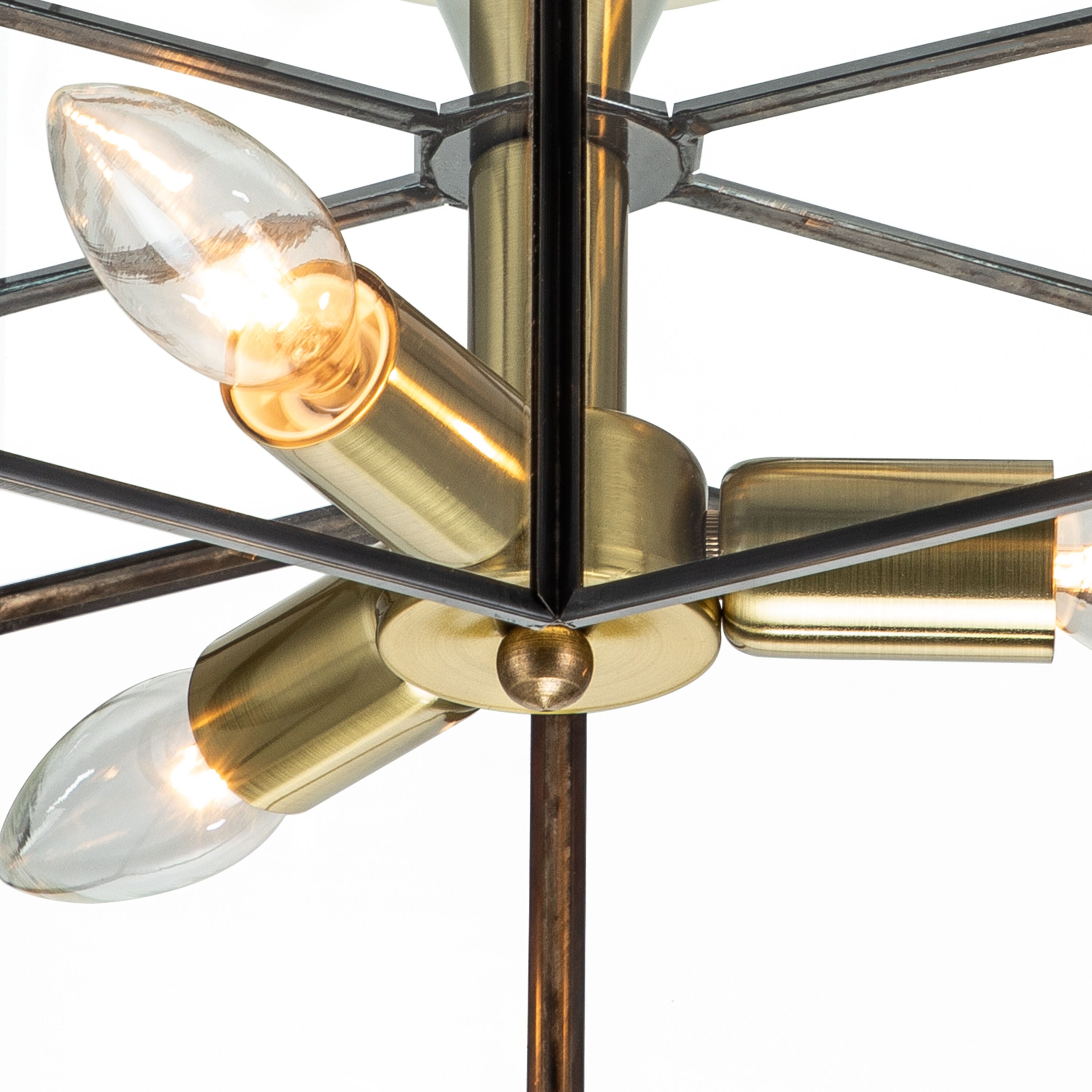 C Cattleya 3-Light 15-in Dark Bronze and Brass Led; Incandescent