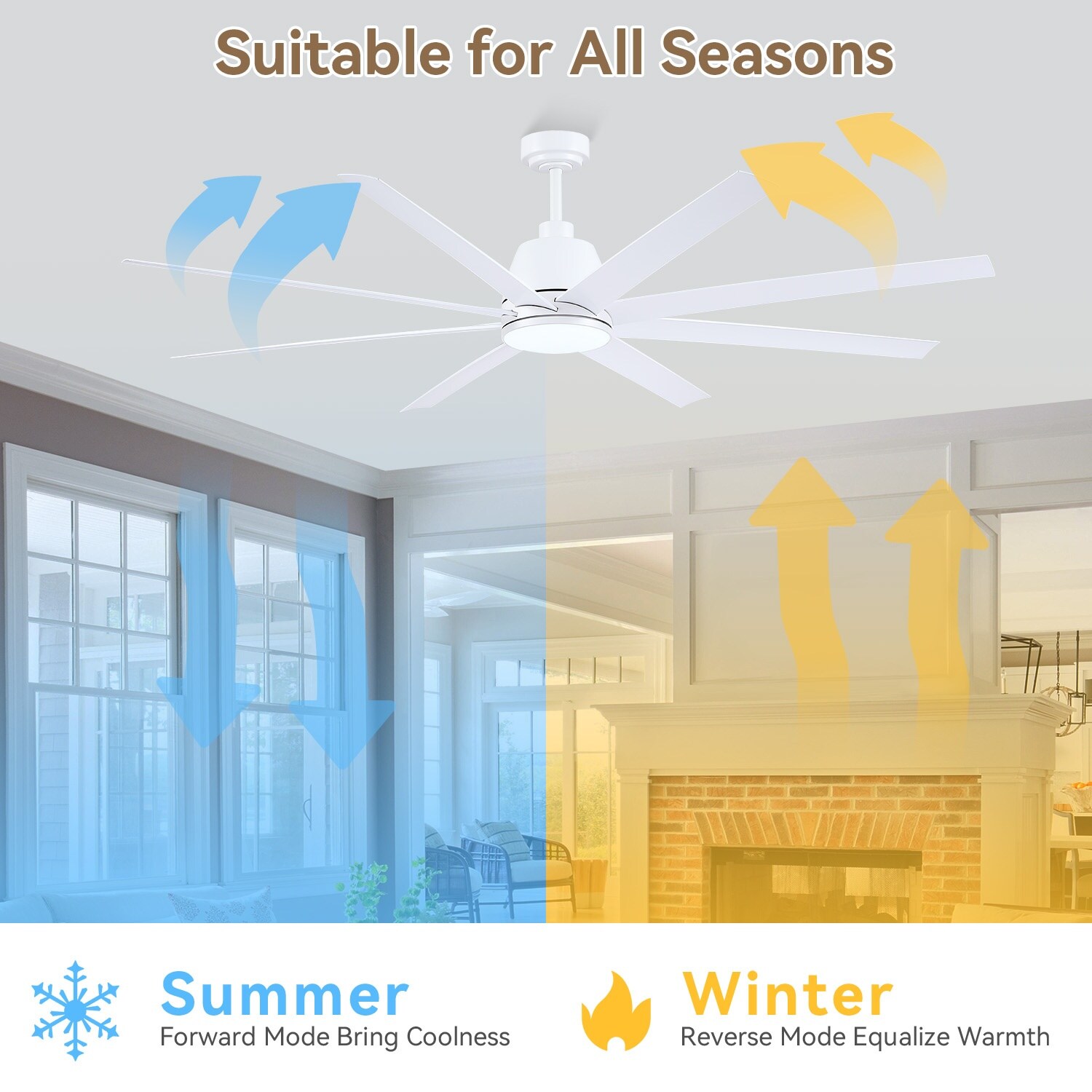 Gleam Flare GF3228-72WH Ceiling-Fans - View #4