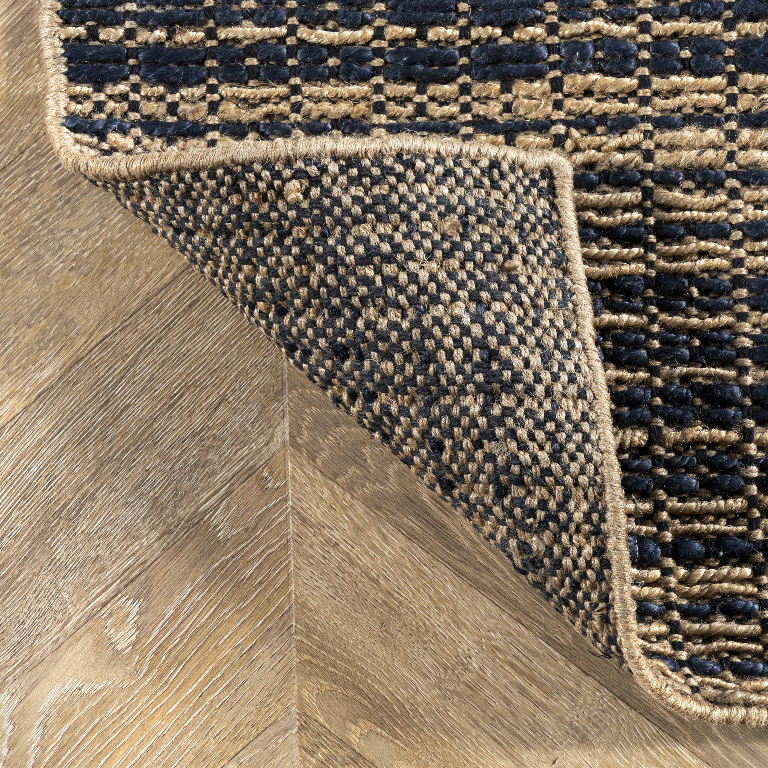 Handmade Geometric Gray Cotton Blend Area Rug 3' x 5'