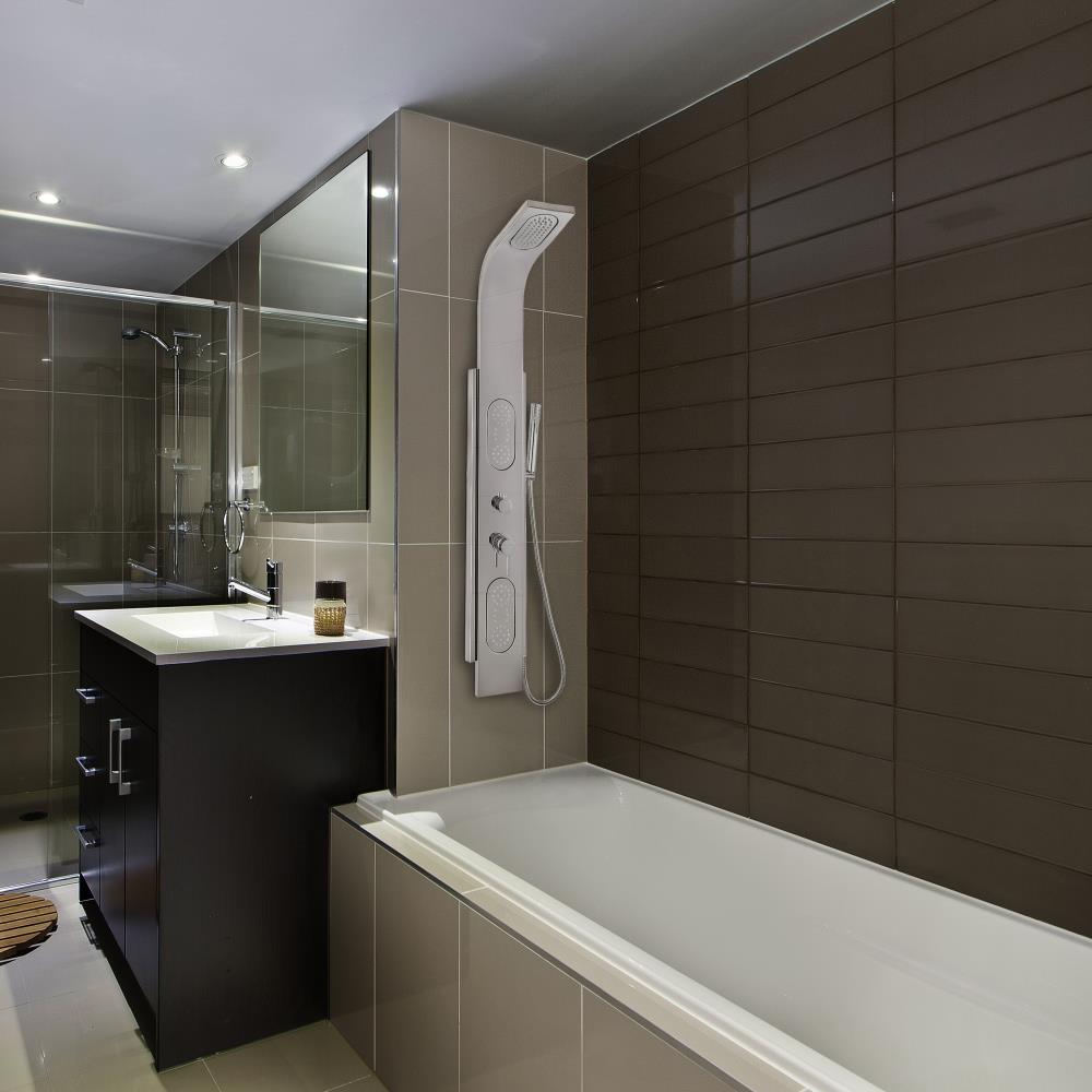AKDY 58-in Stainless Steel 2-Spray Shower Panel System (Valve Included)