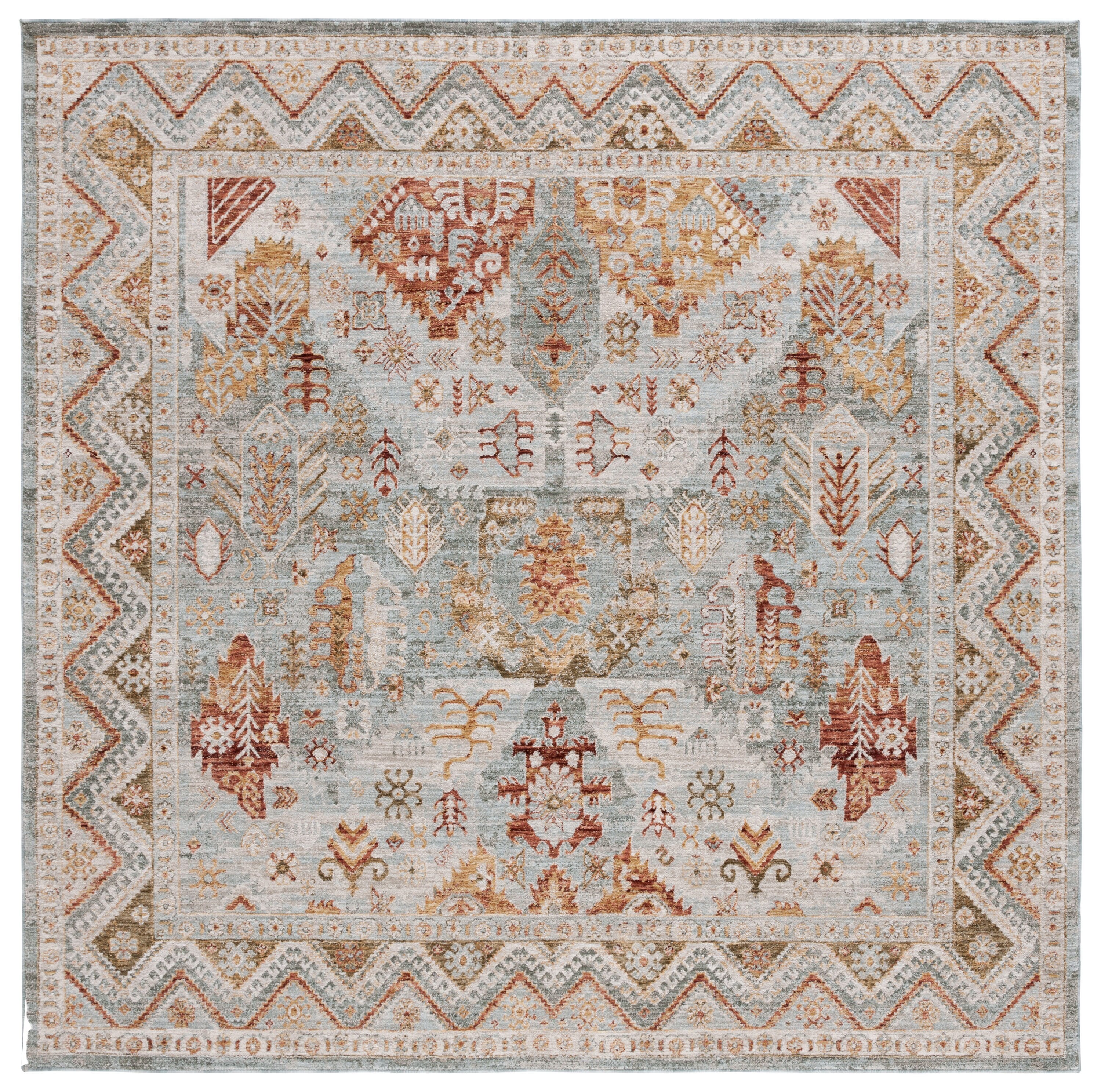 Hamilton 104M Blue/Gold Rust 7 X 7 Area Rug