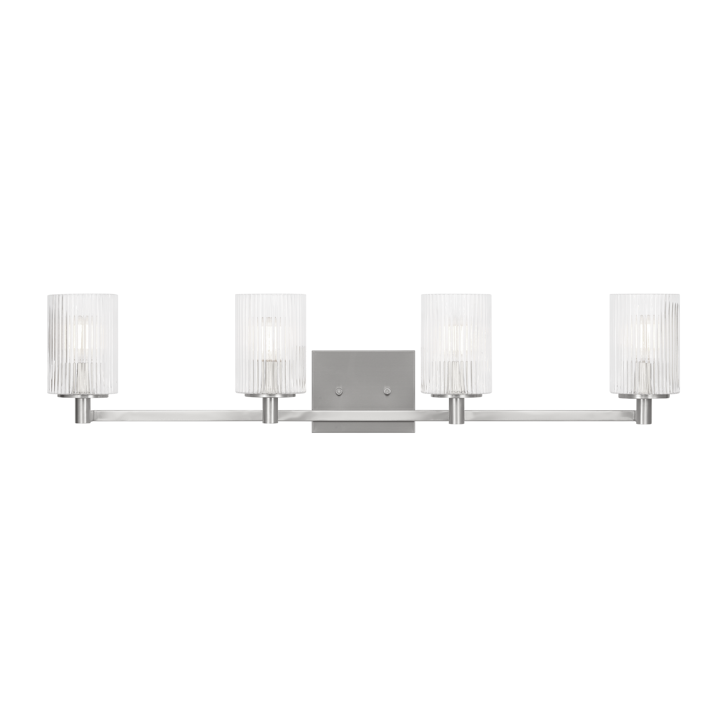 Generation Lighting GLV1044BS Lando 35-in 4 -Light Brushed Steel Transitional Vanity light