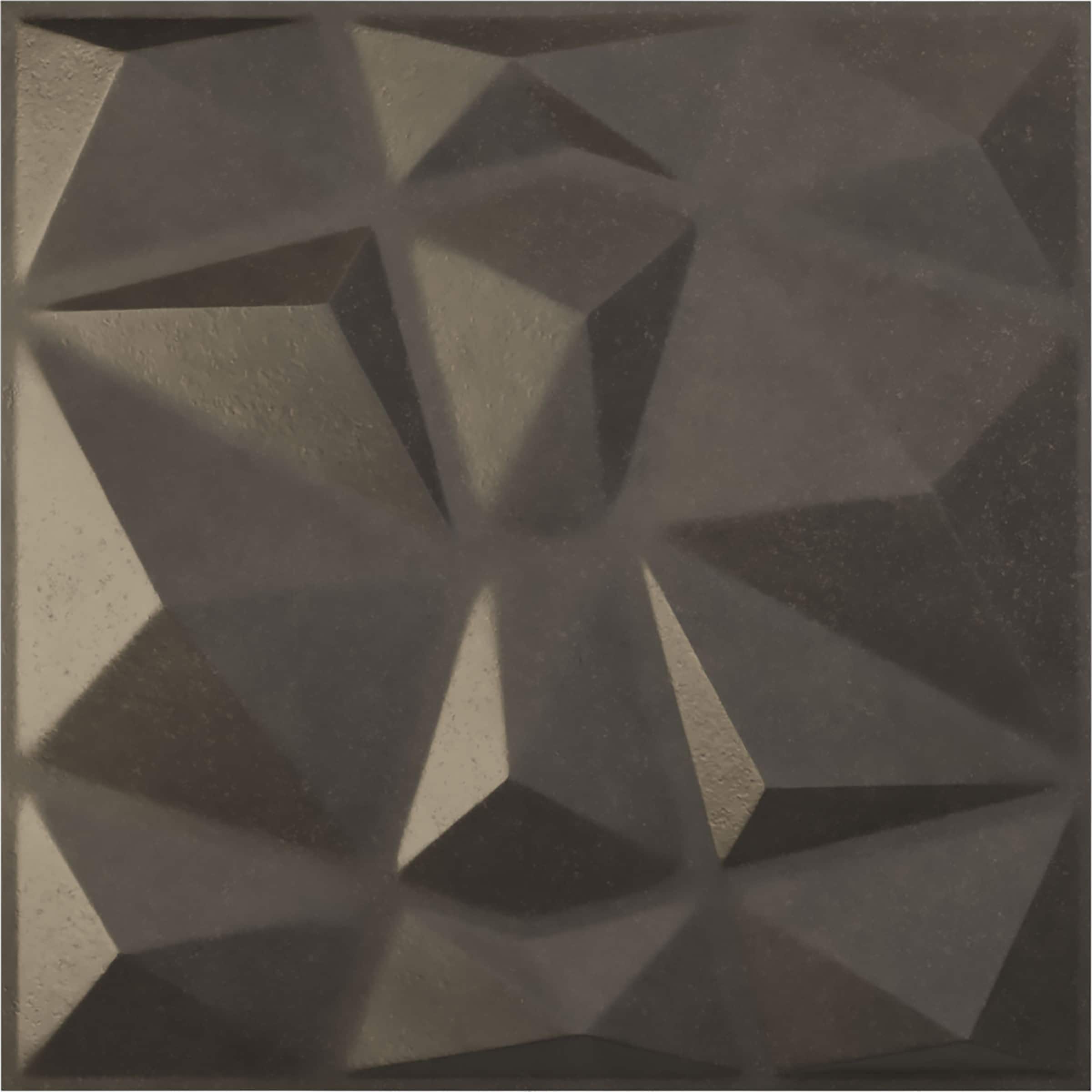 Ekena Millwork WP20X20NIDST 19-5/8-in x 19-5/8-in Embossed Paintable/Stainable Black PVC Wall Panel (
