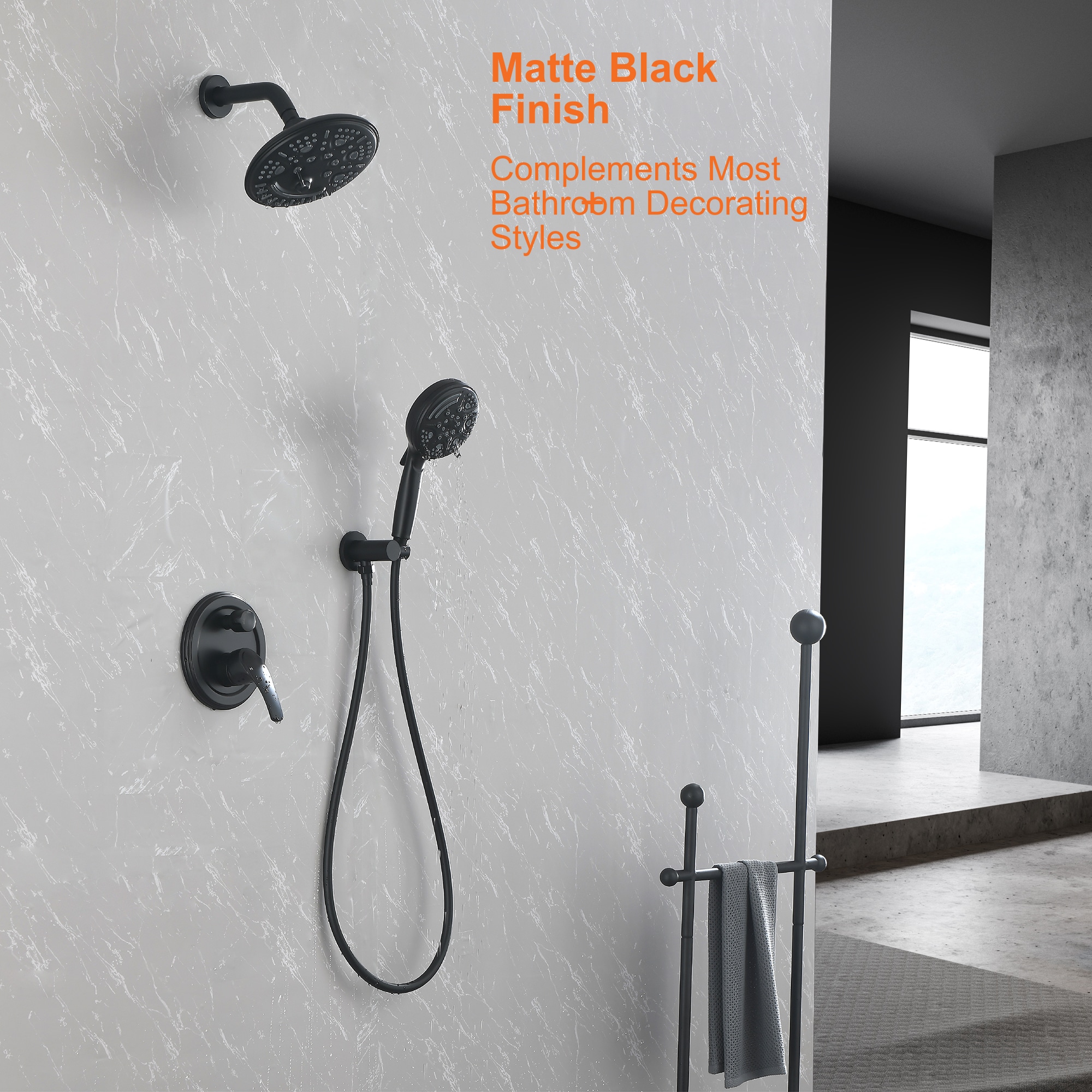WELLFOR FH75010-C Showerhead-Bar-Panels - View #3