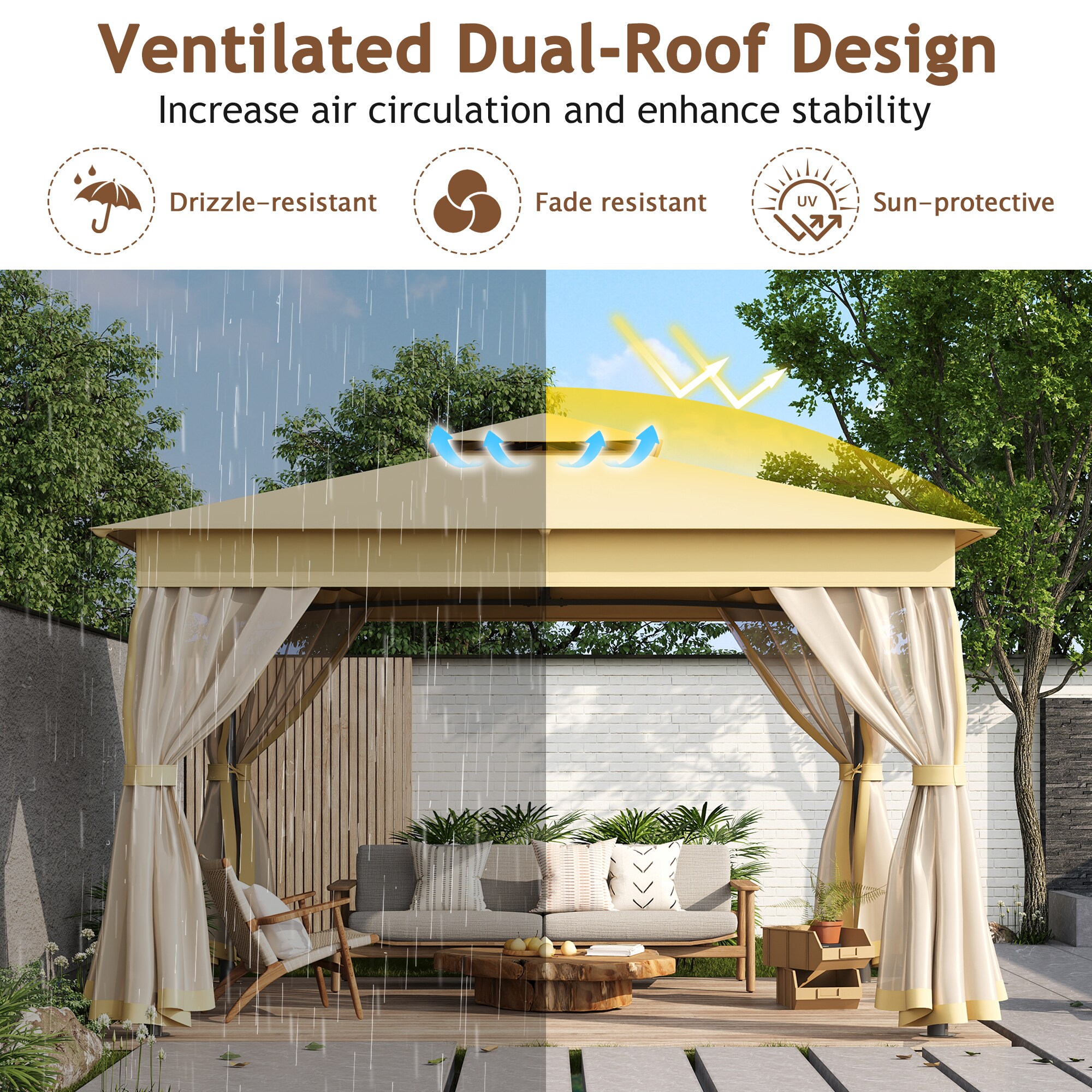 ModernLuxe L-N715P261155A Wood-Resin-Gazebos - View #3