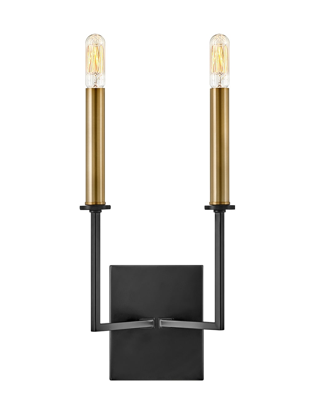 Lark 83152BK Lazlo 8-in W 2 -Light Matte Black Wall Sconce