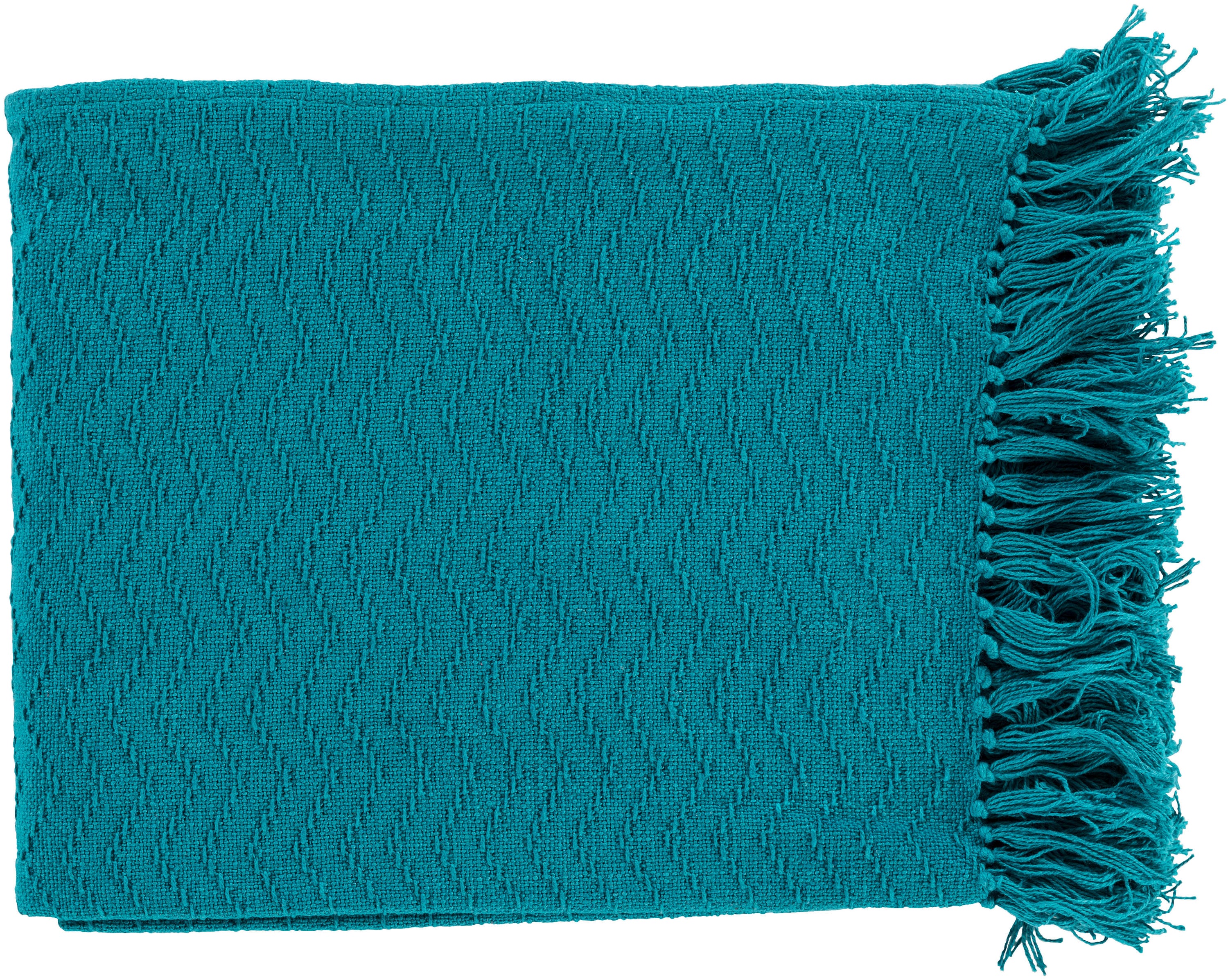 Livabliss THM6005-5060 Thelma Teal 50-in x 60-in Cotton Throw