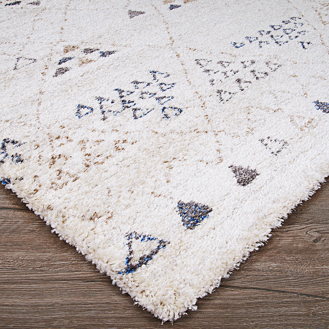 Bromley Ivory Shag Wool Blend 2' x 3' Area Rug