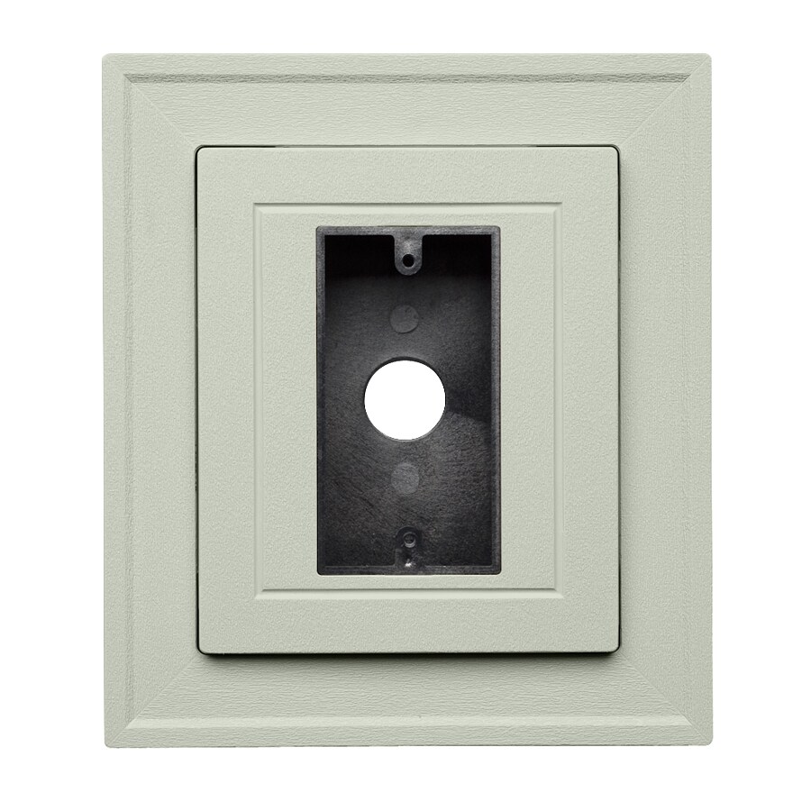 Ply Gem 126811 8.5-in x 7.5-in Olive Vinyl Electrical Mounting Block