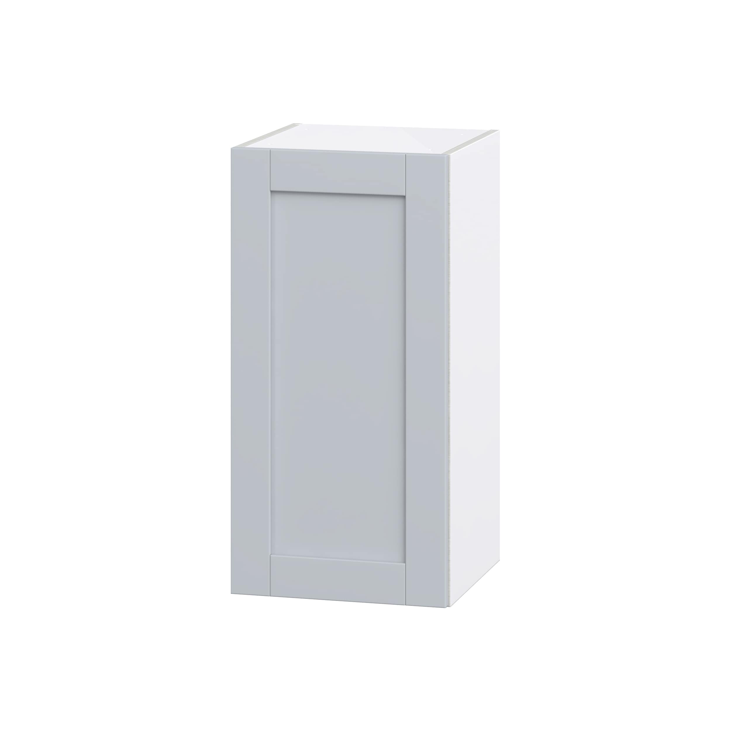 Hugo&Borg DSW1530(L/R)-CH Charlesberg 15-in W x 30-in H x 14-in D Light Gray Wall Fully assembled Cabinet (Flat Panel Shaker)