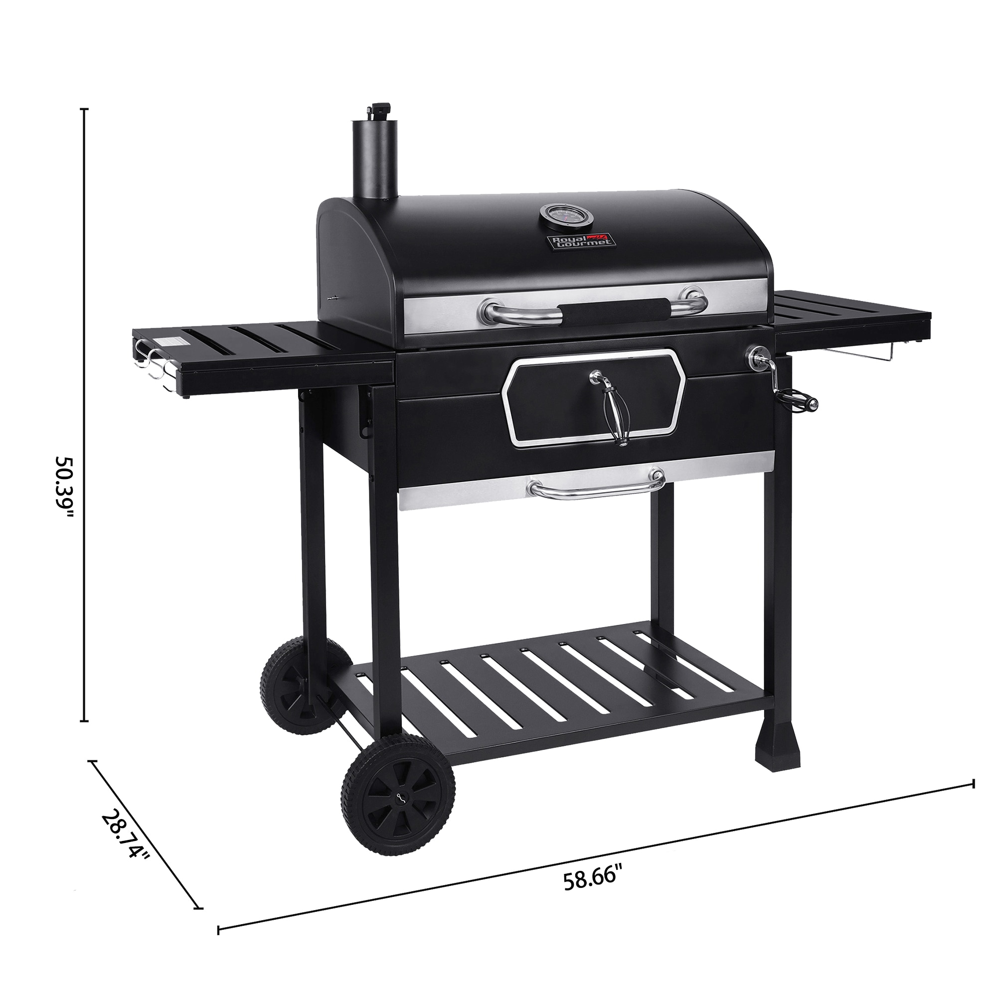 Royal Gourmet 28.35 in W Black Cart Charcoal Grill CD2030AN at Lowes