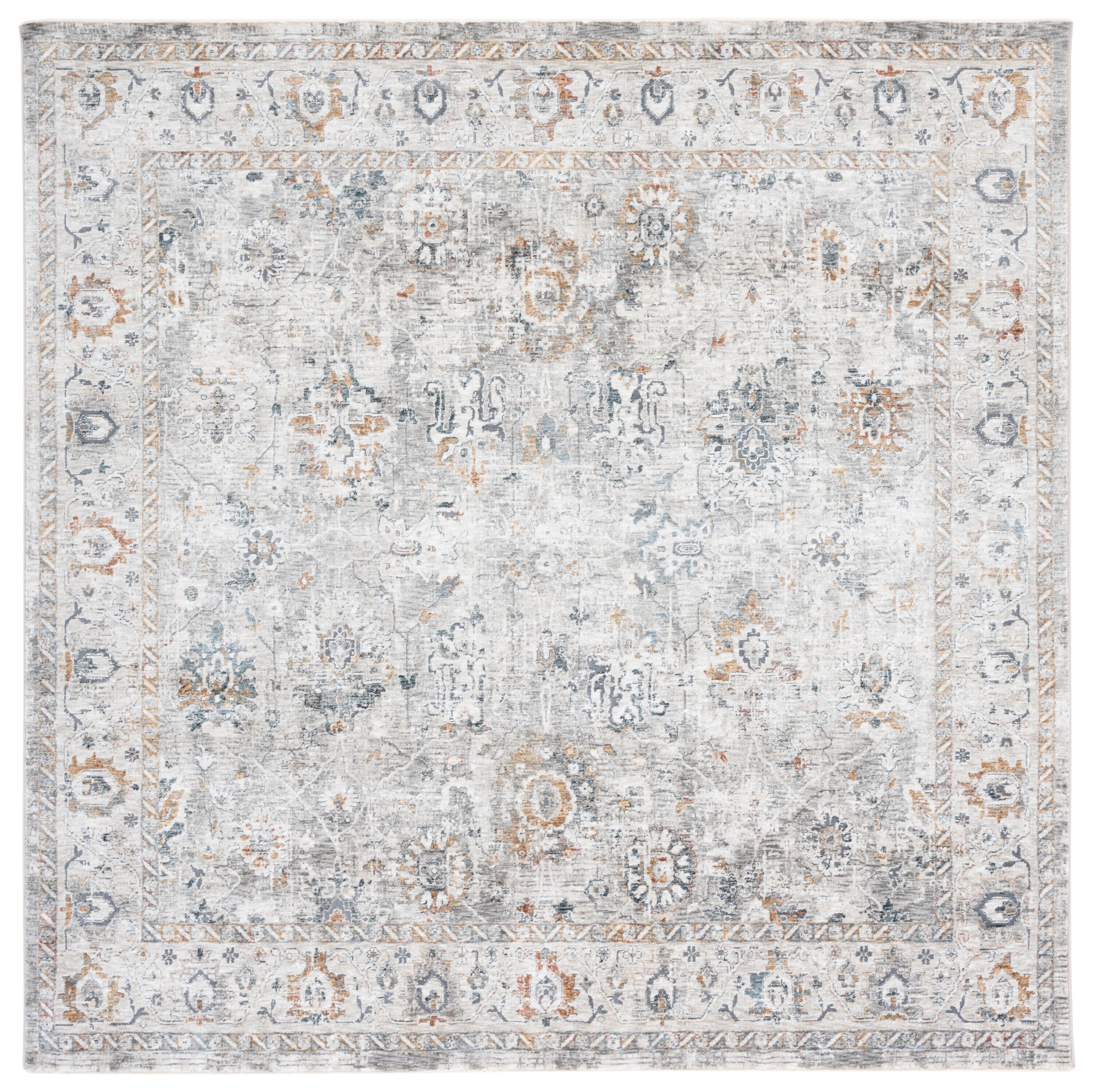 Dream 727A Ivory/Light Grey 7 X 7 Area Rug
