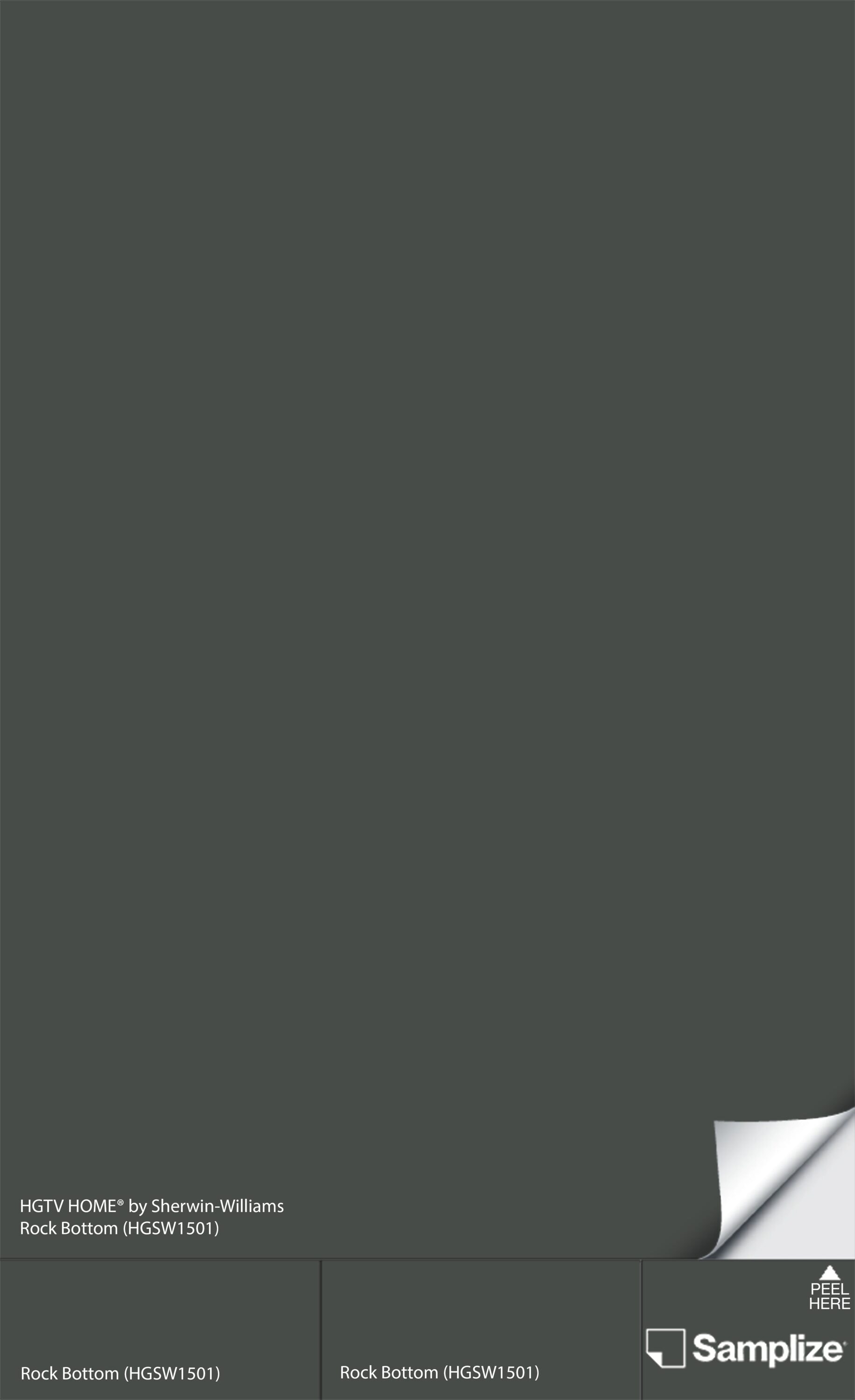 Samplize HGSW-(HGSW1501)-12 Rock Bottom Hgsw1501 Peel and Stick Paint Sample (9-in x 14-3/4-in)