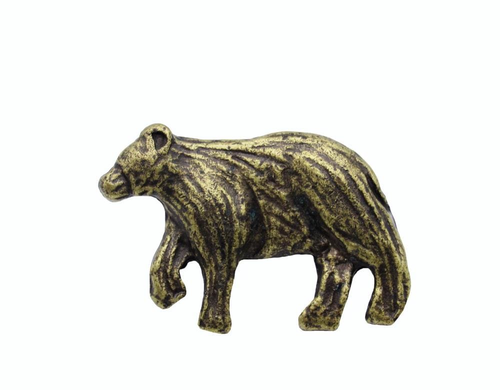 Black BEAR Head Grizzly Brown Bear KNOB Rustic Cabinet DRAWER PULL Cabin Decor