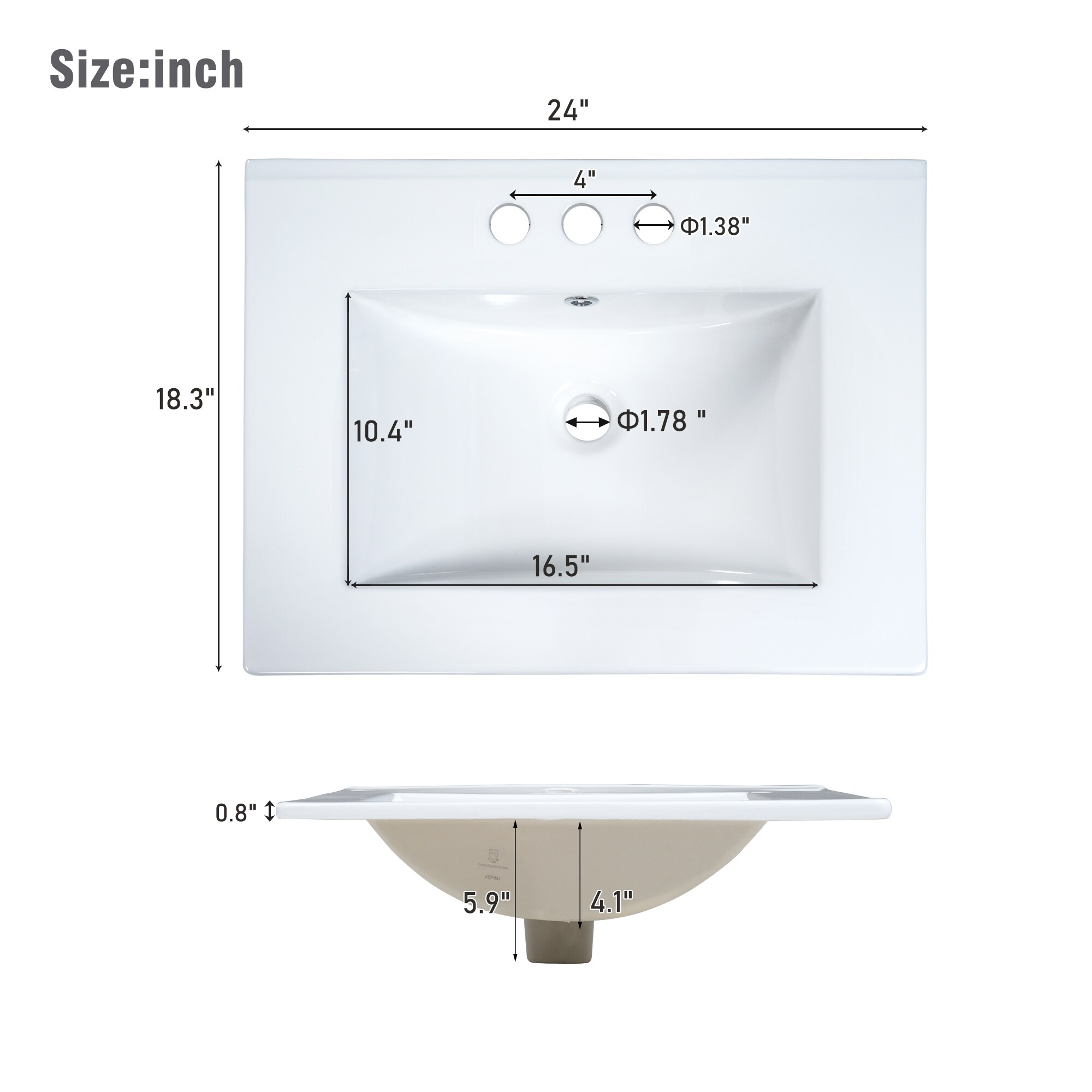 BEARSOLIM DJYC-WF532034AAC Bath-Vanity-Combo - View #3