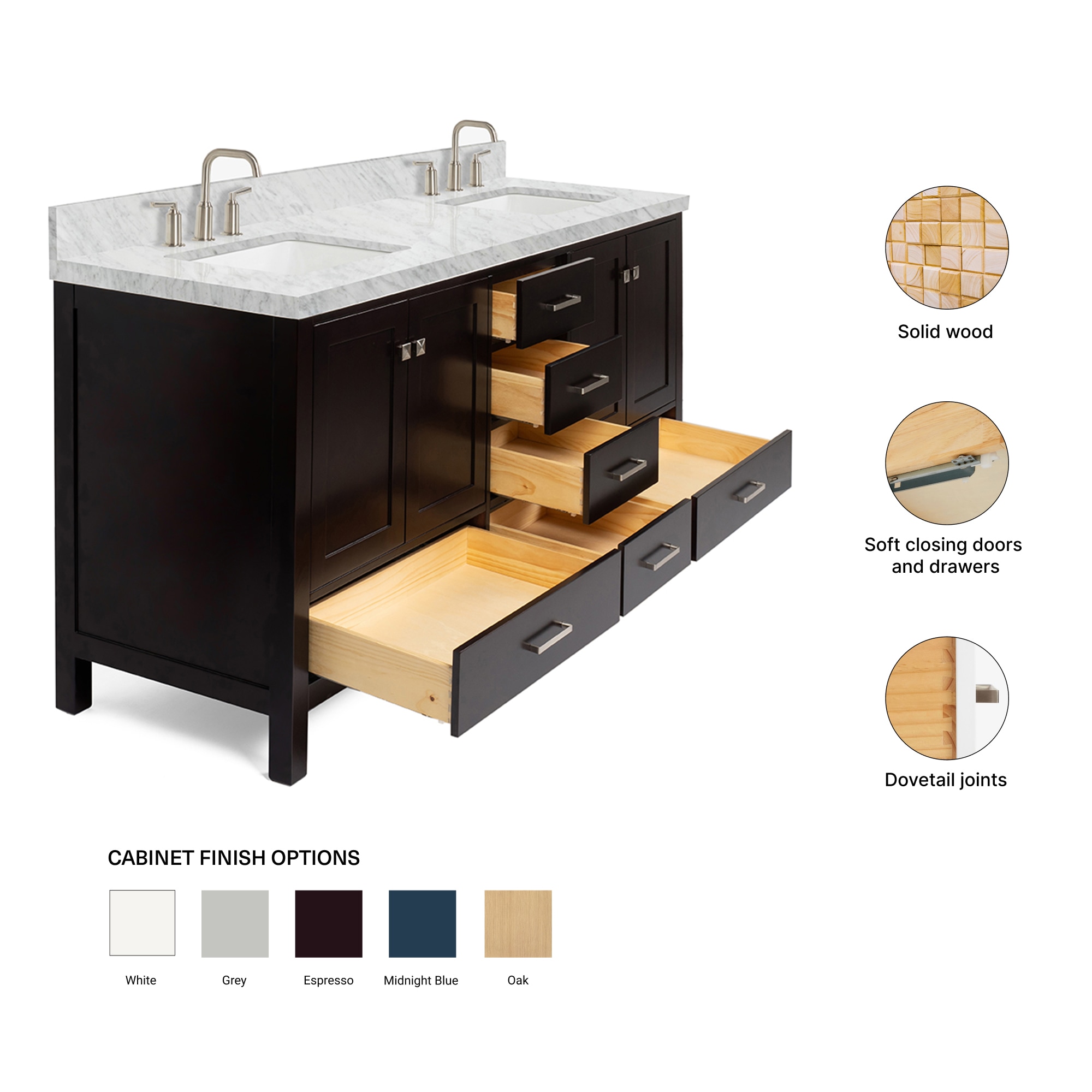 ARIEL A073DCWRVOESP Bath-Vanity-Combo - View #5