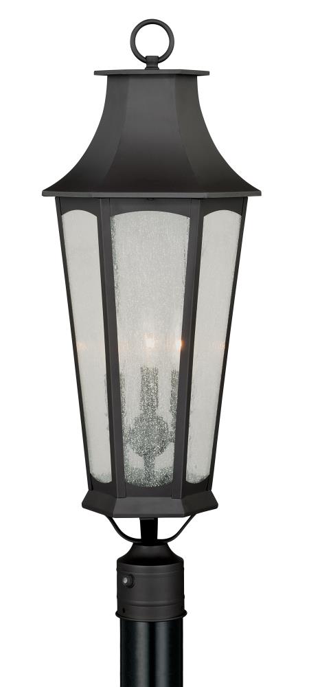 Cascadia T0118 Preston 27.25-in New Bronze Traditional Outdoor Post Light with Dusk-to-Dawn Photocell Sensor