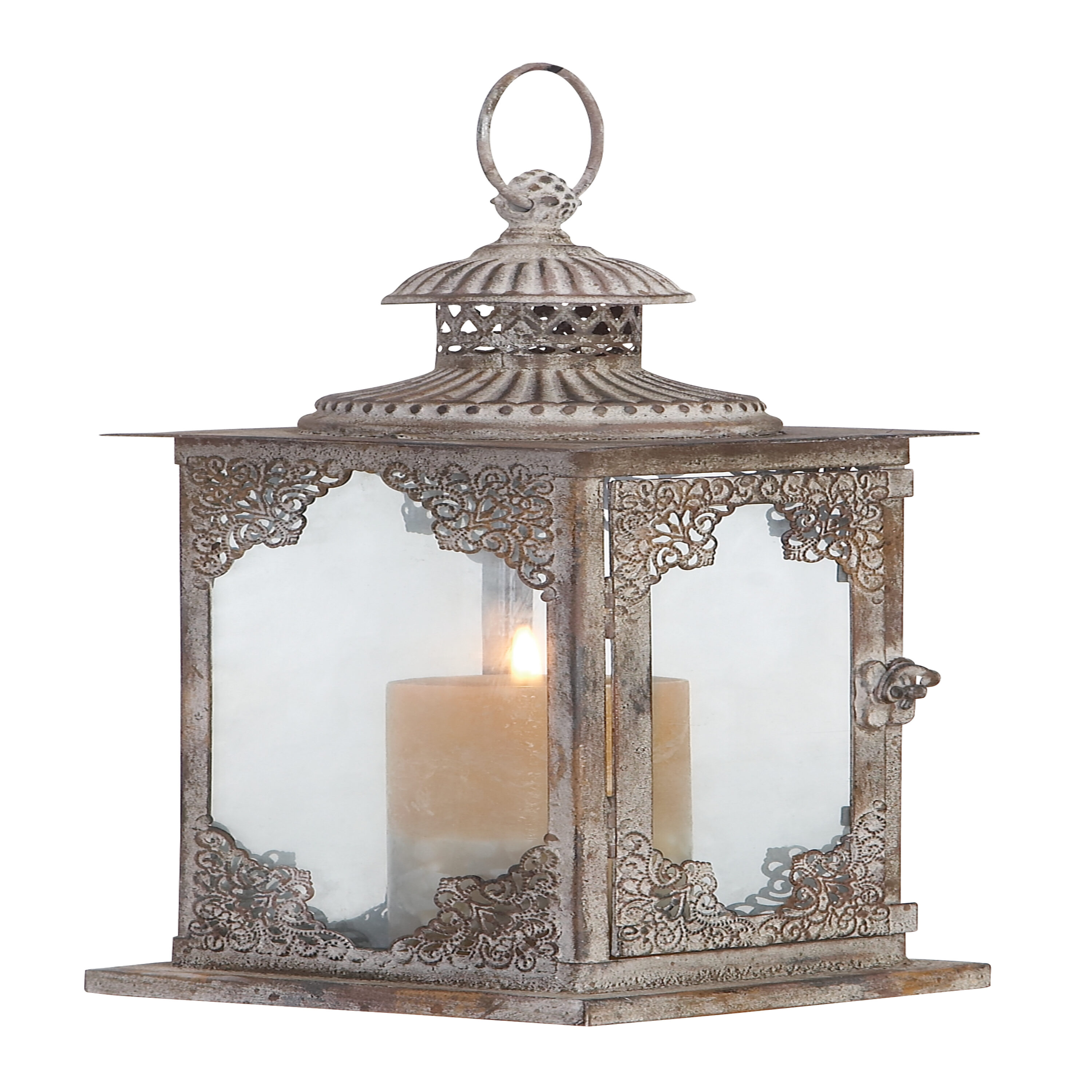 Grayson Lane 1 Candle Metal Lantern Candle Holder 52900 at Lowes.com