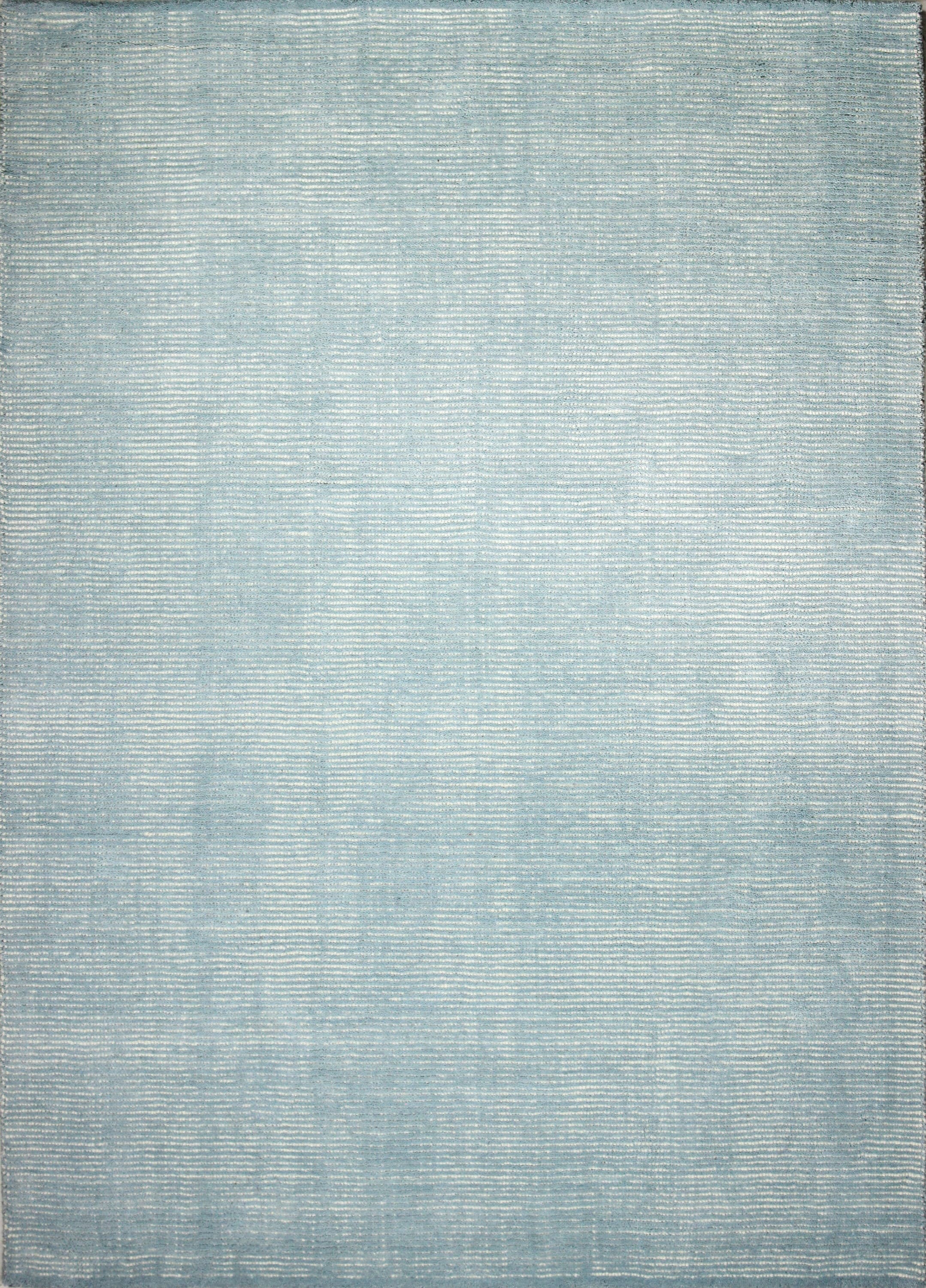 Bashian 649652280004 5 X 8 (ft) Wool Lt.Blue Indoor Solid Industrial Area Rug