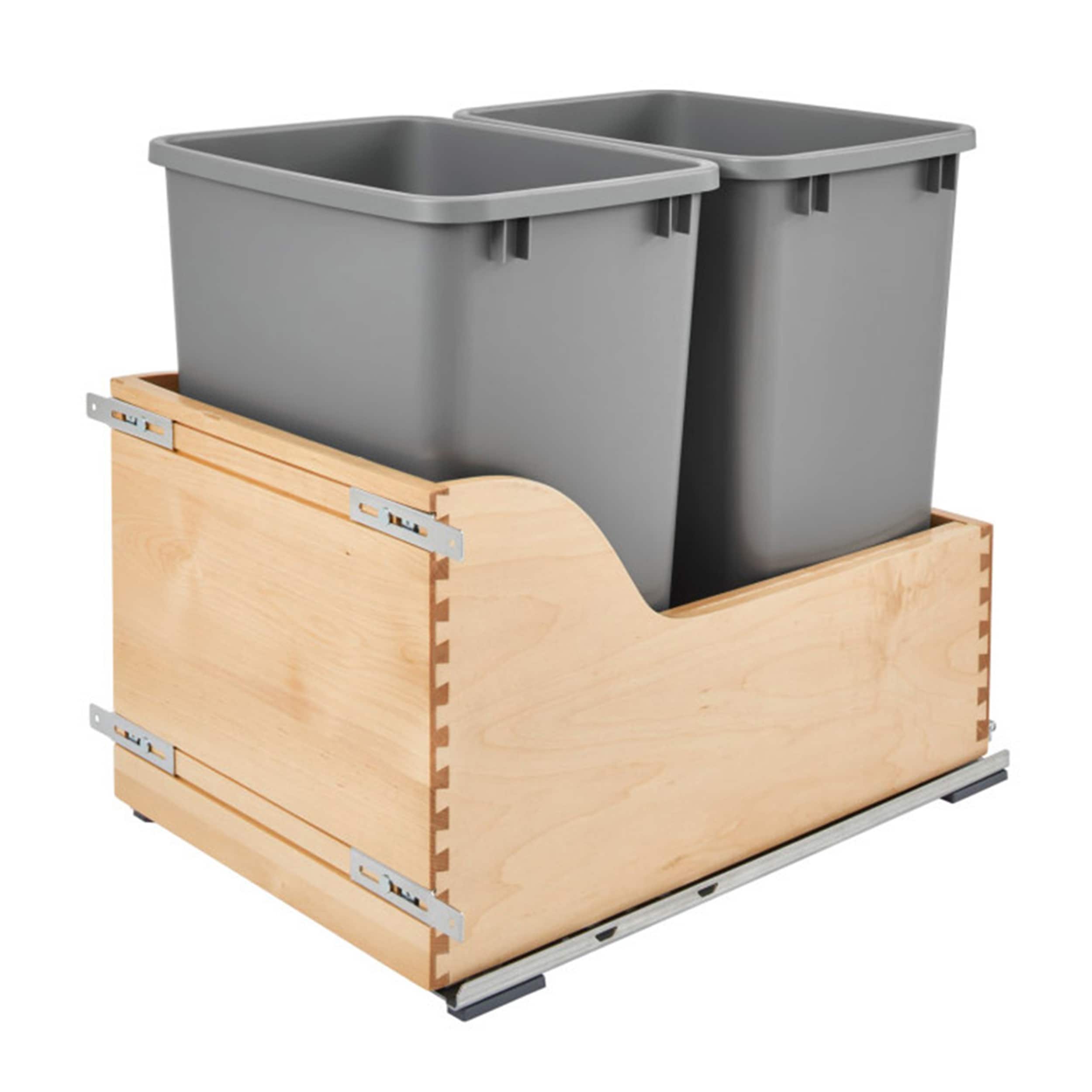 Rev-A-Shelf 252021 15-in x 22-in x 20-in 35-Quarts Soft Close 2 Pull-out trash can