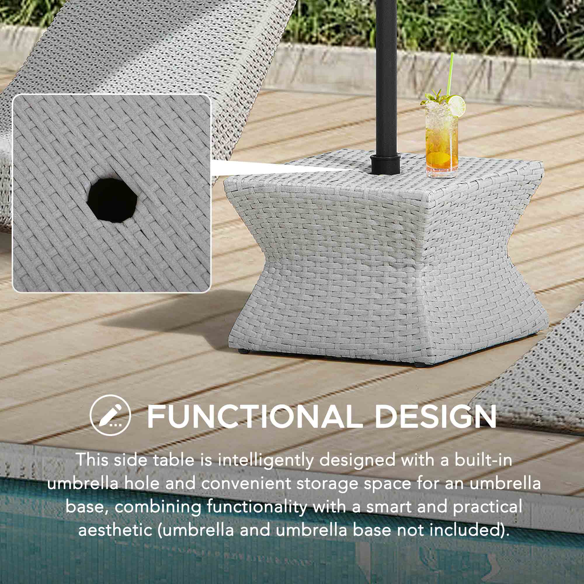 Sunjoy Black Powder-Coated Steel Wood-Burning Chimenea