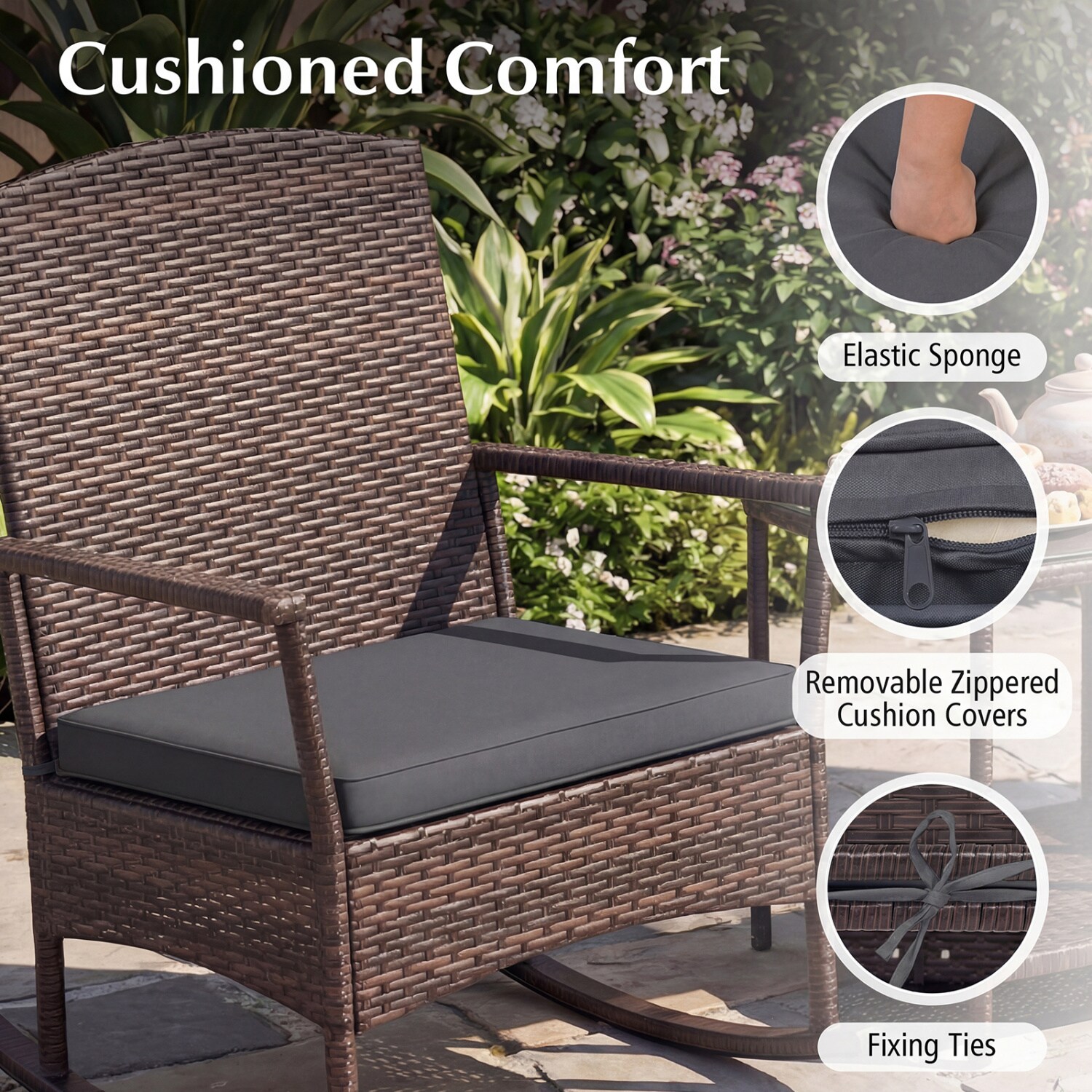 YERIVA P75578GRDH Patio-Conversation-Sets - View #5
