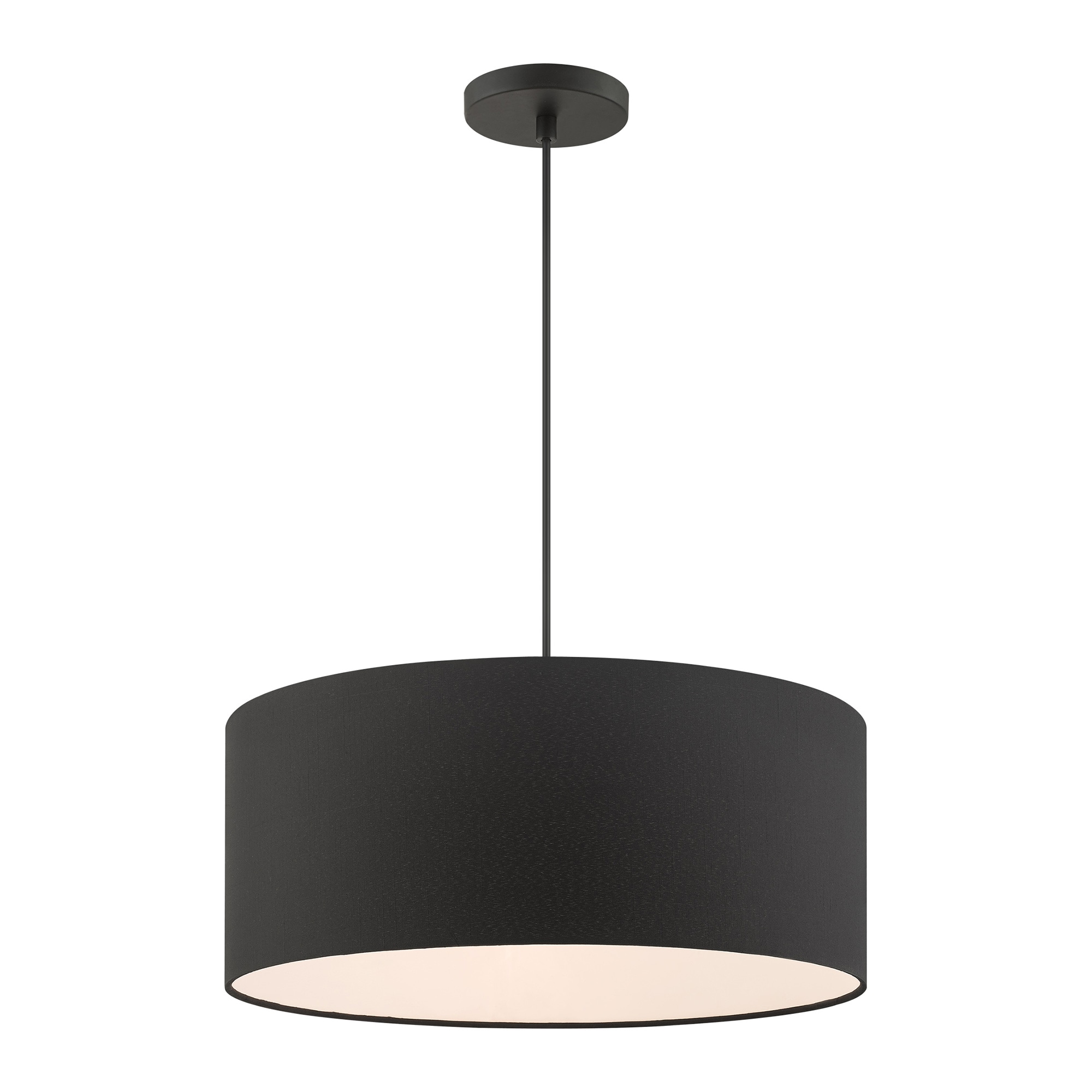 Bainbridge Matte Black Nickel 3-Light LED Drum Pendant