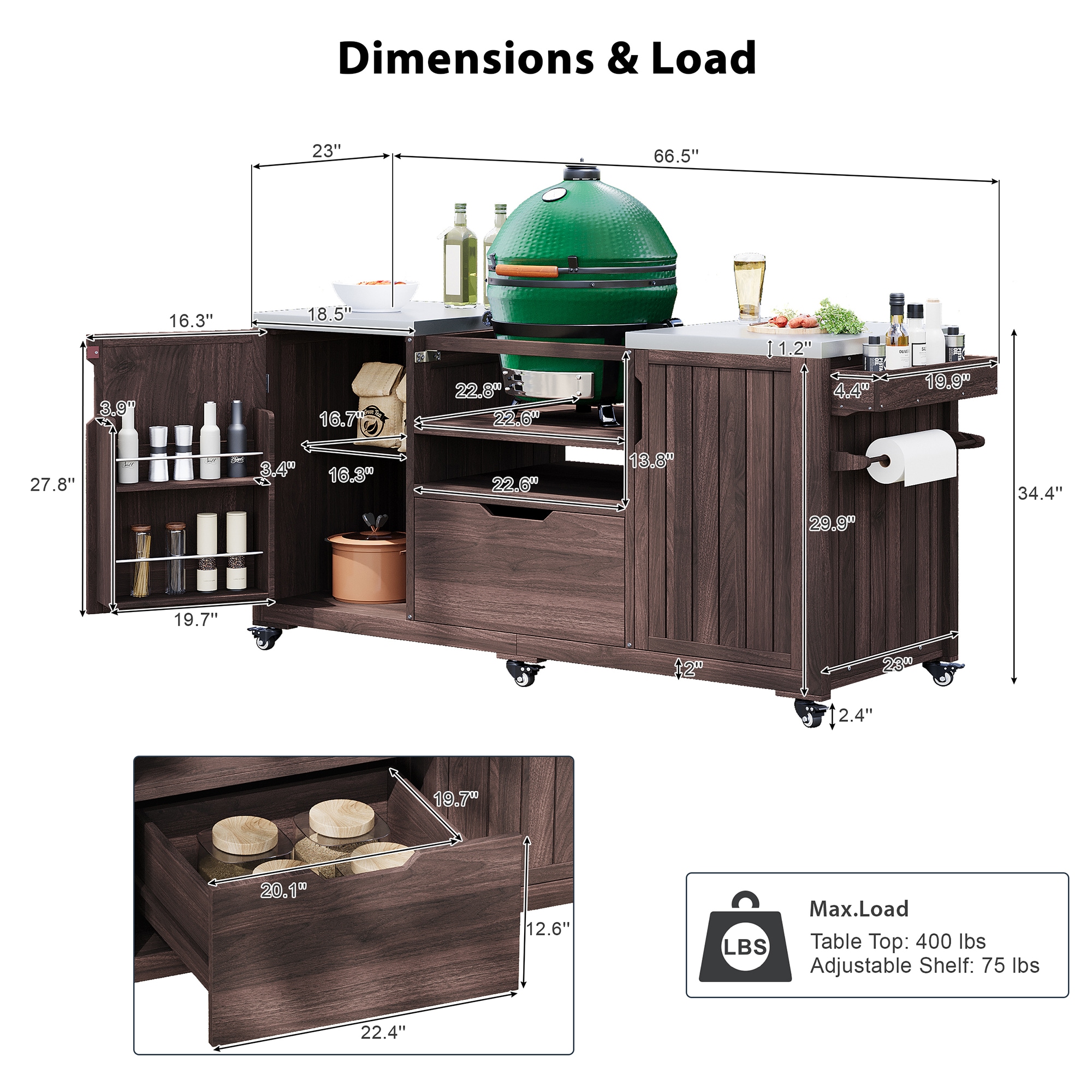 Bybafun YA0200166 Grill-Carts-Grill-Stands - View #6