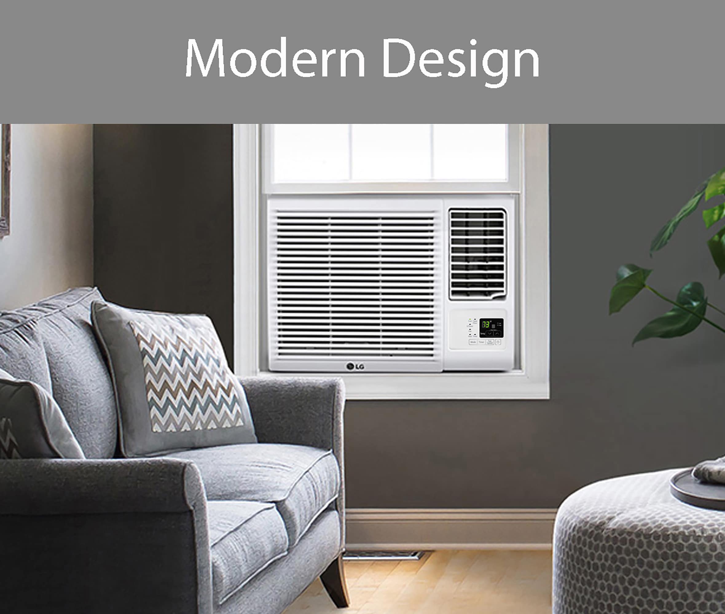 LG 1420-sq ft Window Air Conditioner with Heater with Remote (230-Volt ...