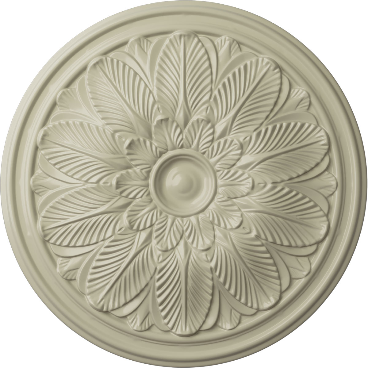 Ekena Millwork CM22BOCYF Bordeaux 22.625-in W x 22.625-in L Painted Clear Yellow Polyurethane Whole Ceiling Medallion