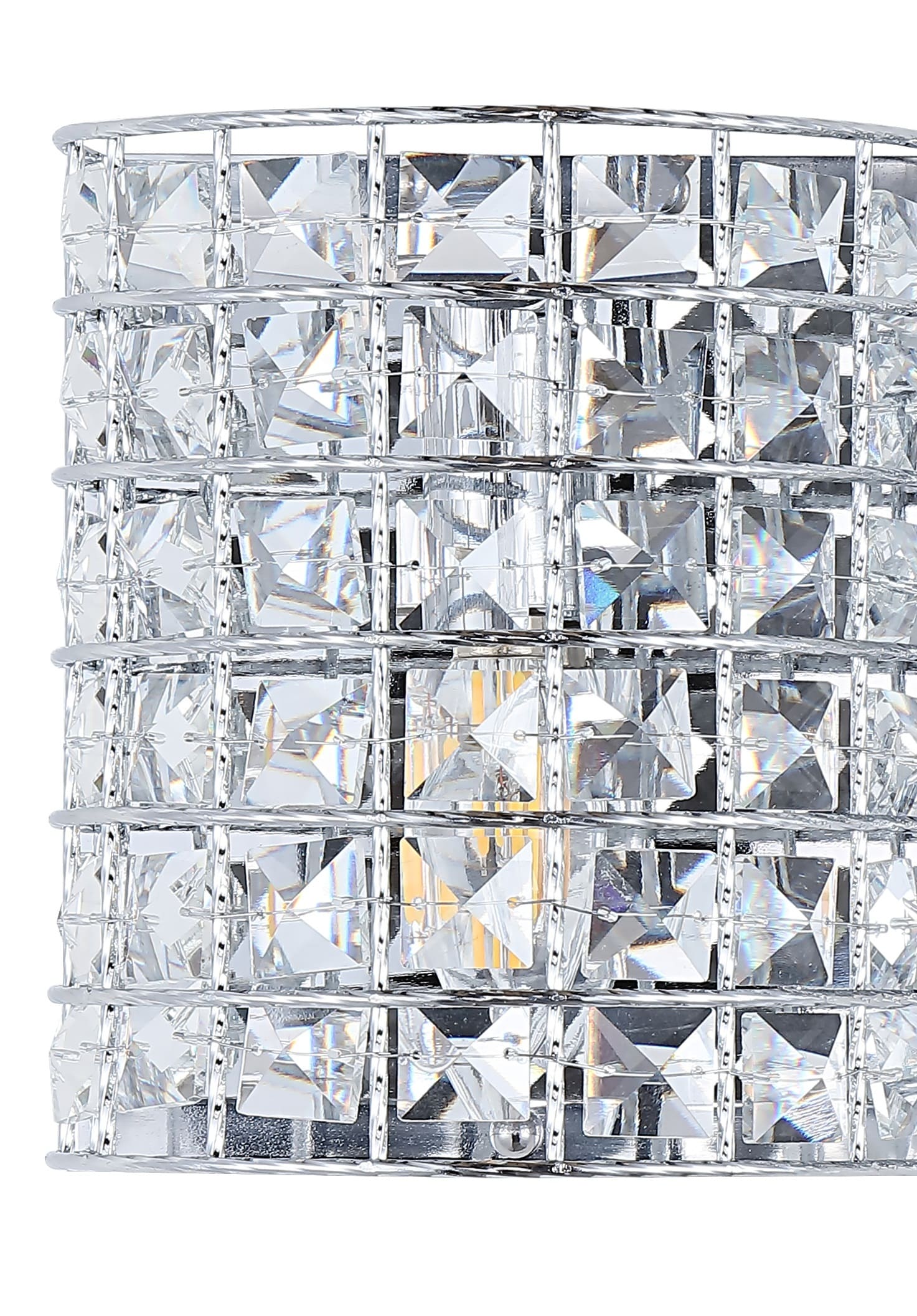 Clara Deco 6.25" Chrome Crystal Glam LED Vanity Light