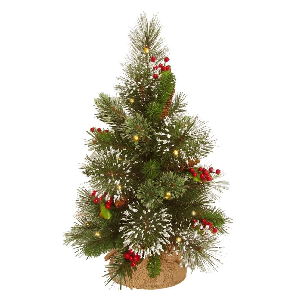 National Tree Company WP1-345-18-B1 18-in Tree Pre-lit Battery-operated LED Free Standing Decoration