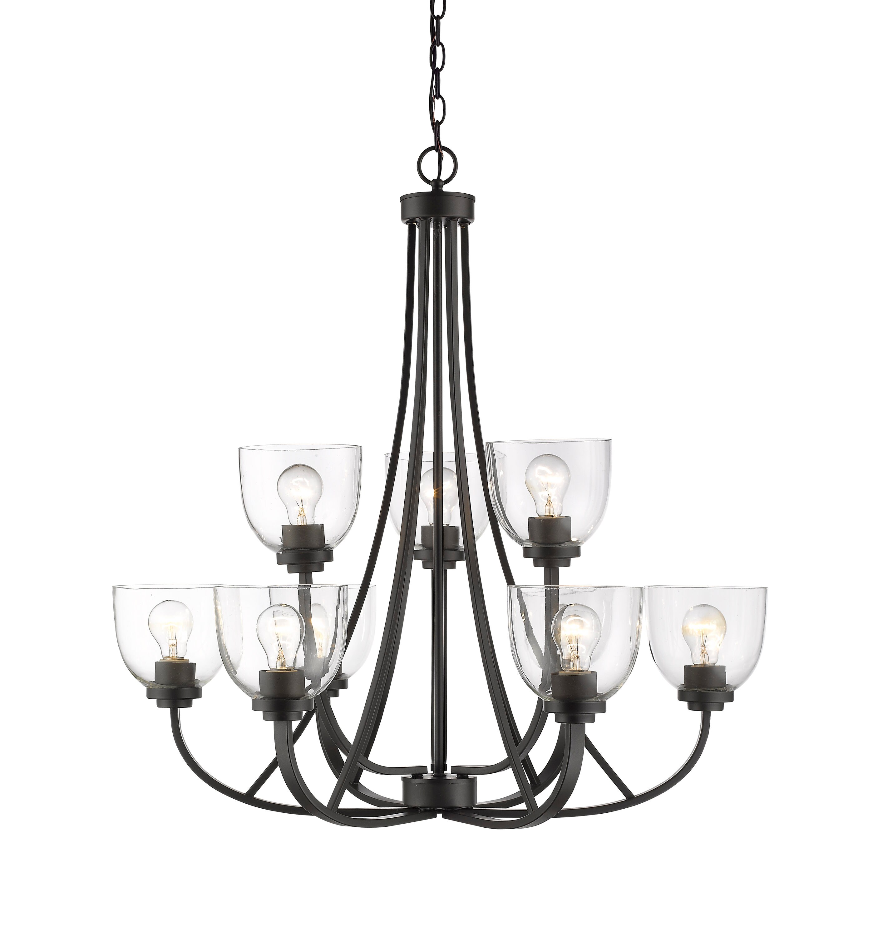 Z-Lite 460-9-BRZ Ashton 9-Light Bronze Transitional Dry rated Chandelier