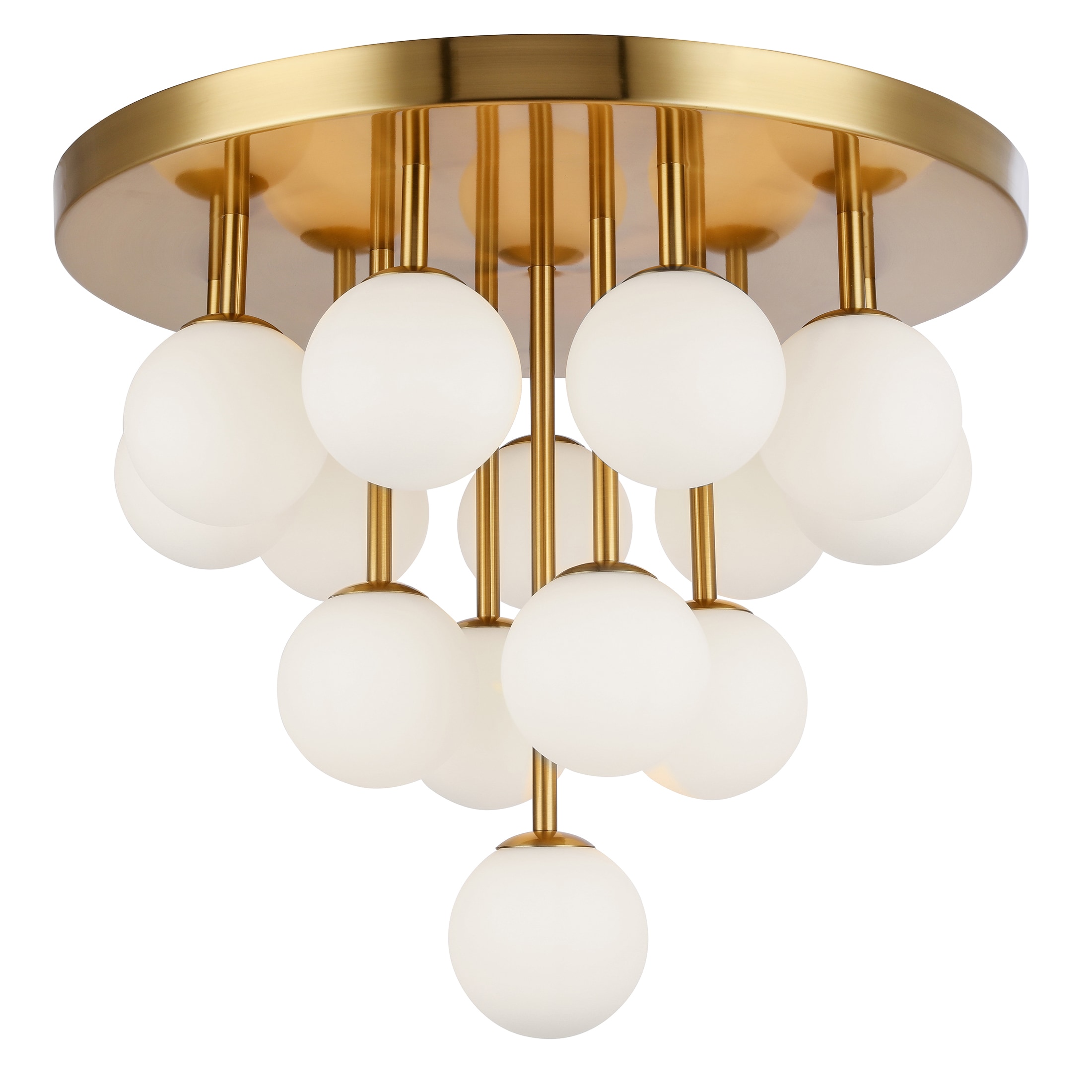 Dainolite MGL-2014FH-AGB Megallan 14 -Light 19.75-in Antique Brass Flush Mount Light