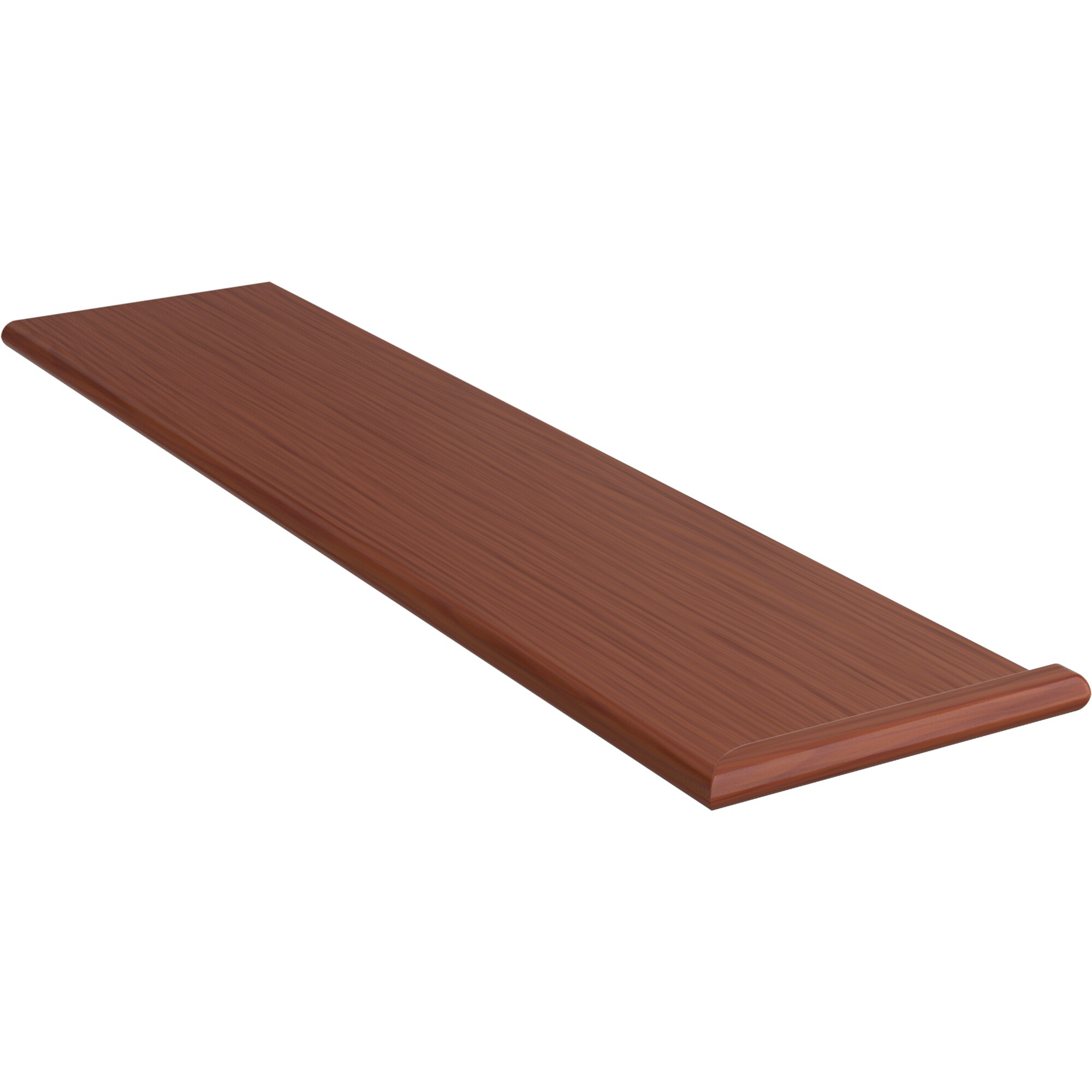 L.J. Smith Stair Systems 807010X42RH-C 42-in x 10.5-in x 1-in Brown Cherry Right return Bullnose Stair Tread