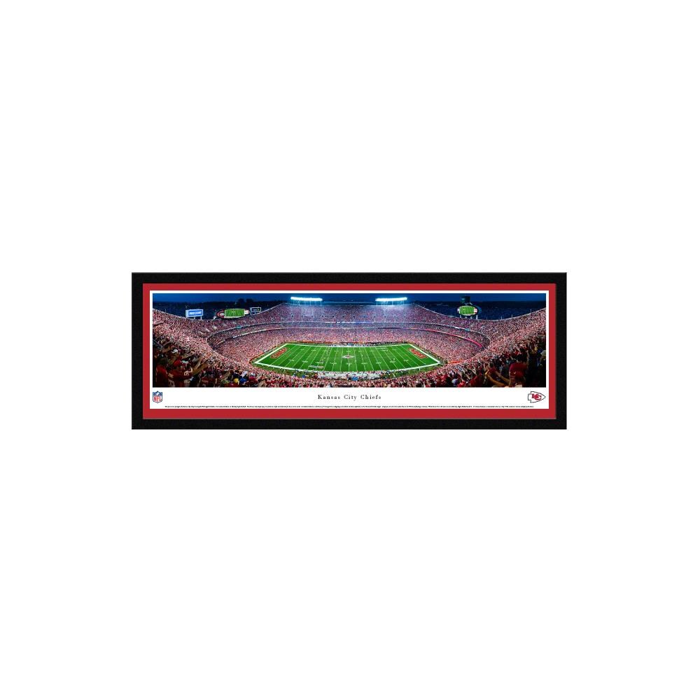 Kansas City Chiefs, Night Game at Arrowhead Stadium - 42x15.5-inch Single Mat, Select Framed Picture by Blakeway Panoramas