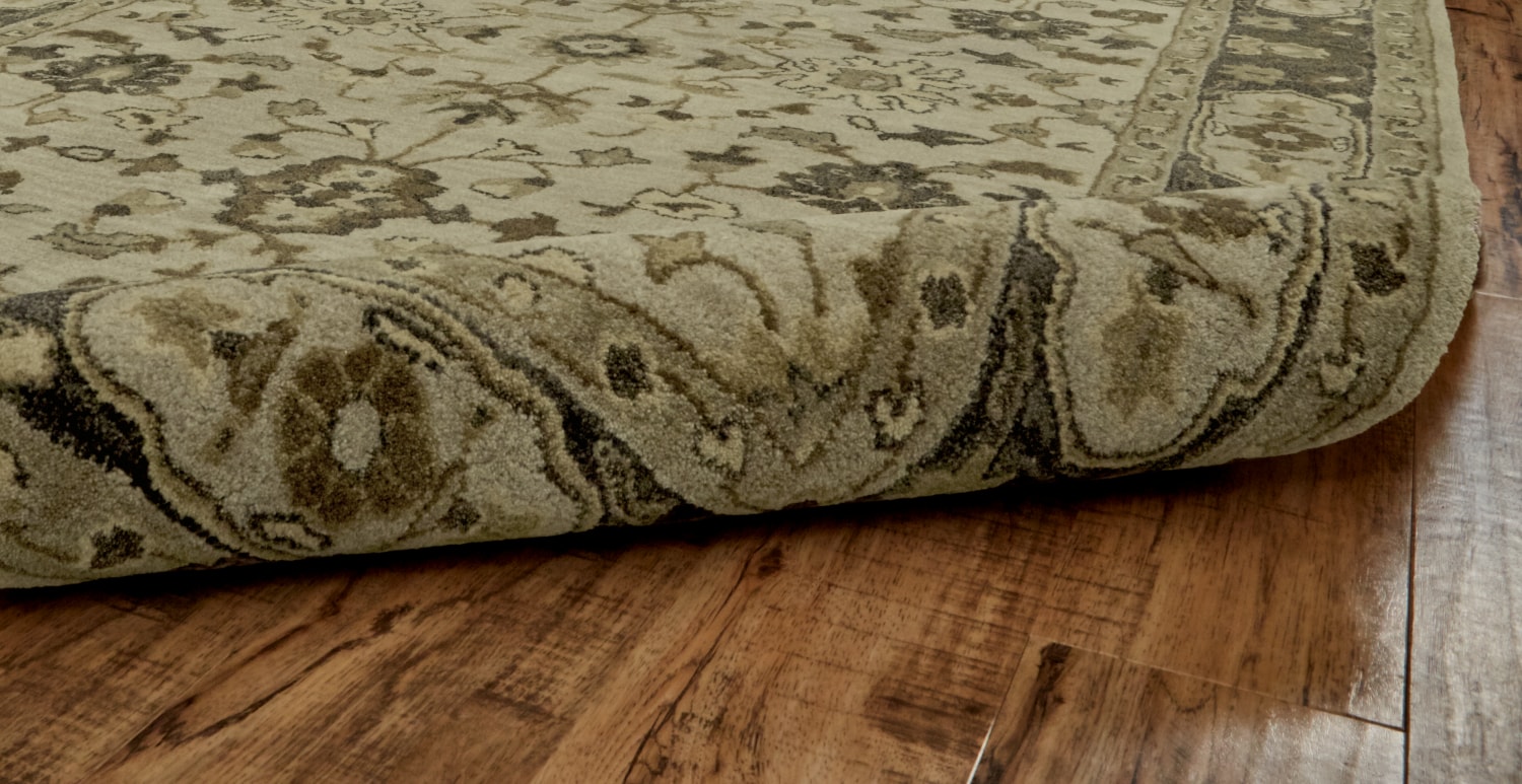 Eaton Traditional Gray and Taupe Hand-Tufted Wool Area Rug 8' x 11'