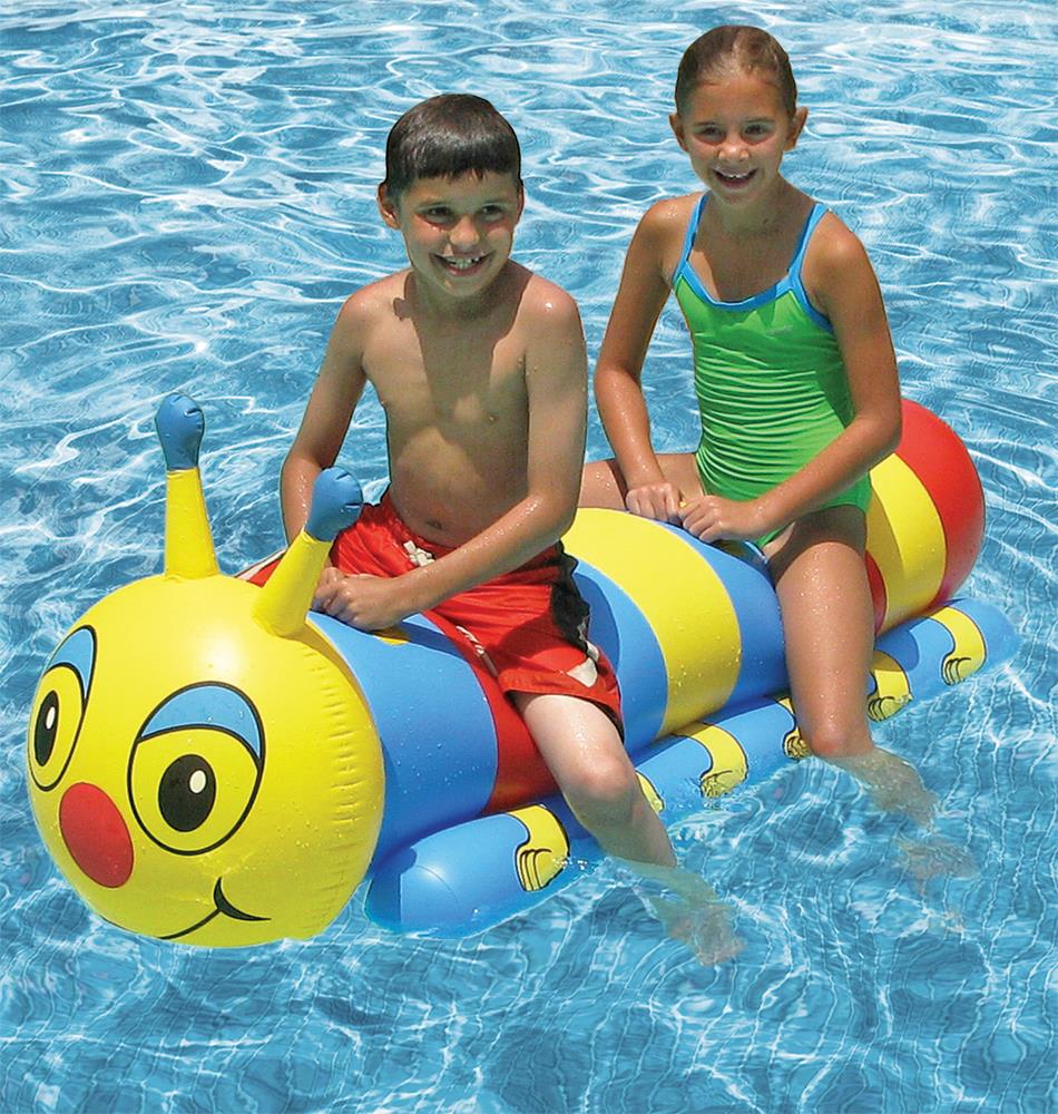Kids Inflatable Race Motor Rider Pool Float Water Toys Swimming Ride-on Mattress 