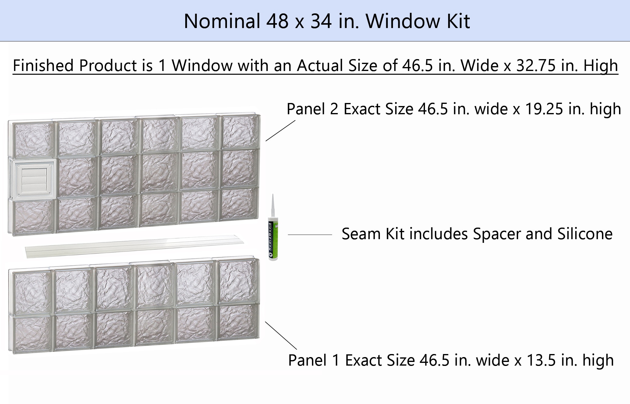 REDI2SET D4834IS Glass-Block-Windows - View #2